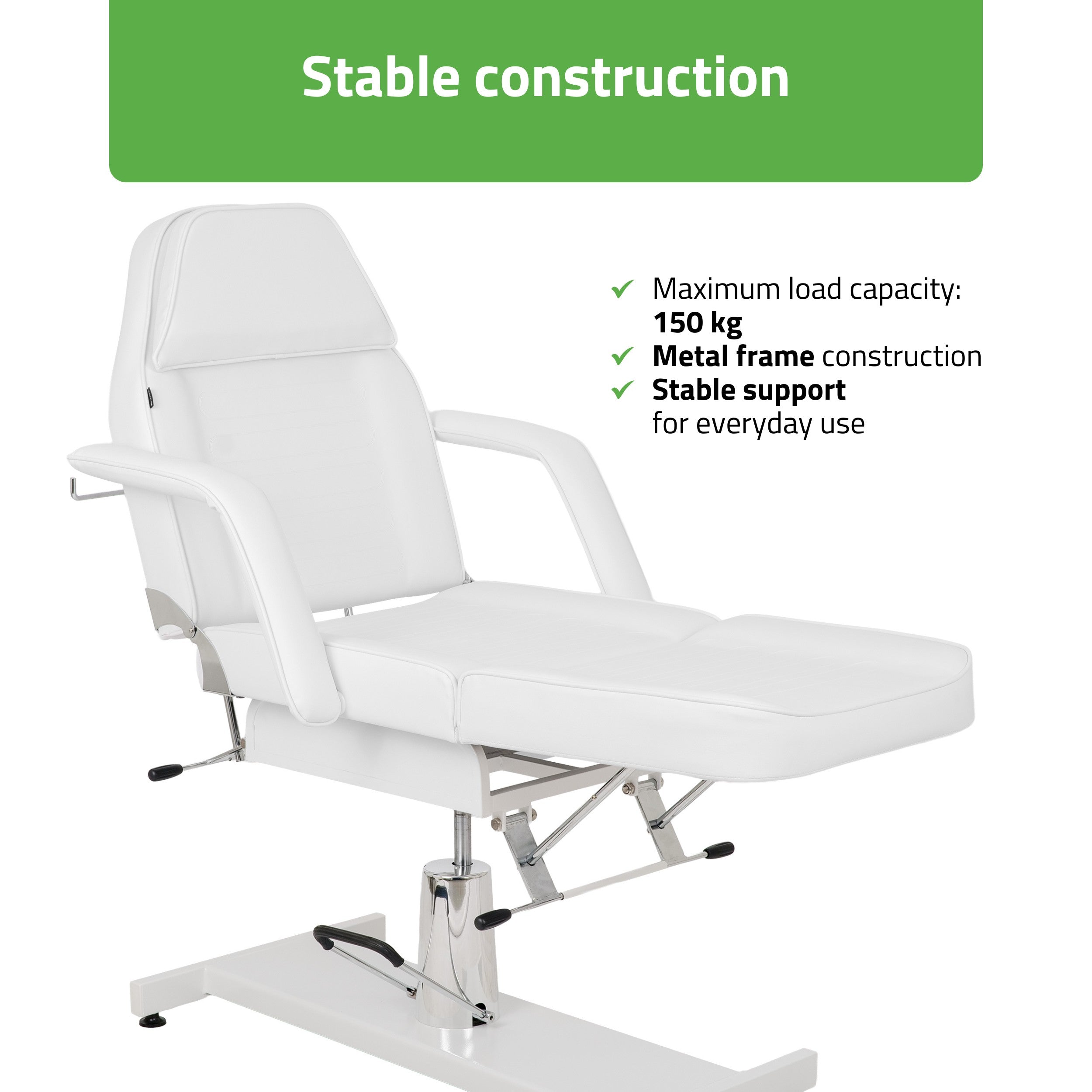Alora White Hydraulic Beauty Chair | Habys