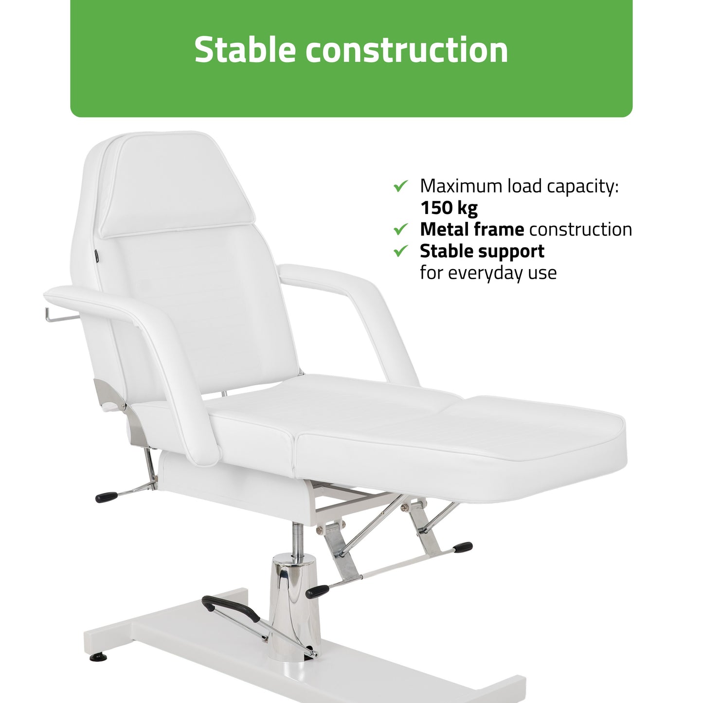 Alora White Hydraulic Beauty Chair | Habys