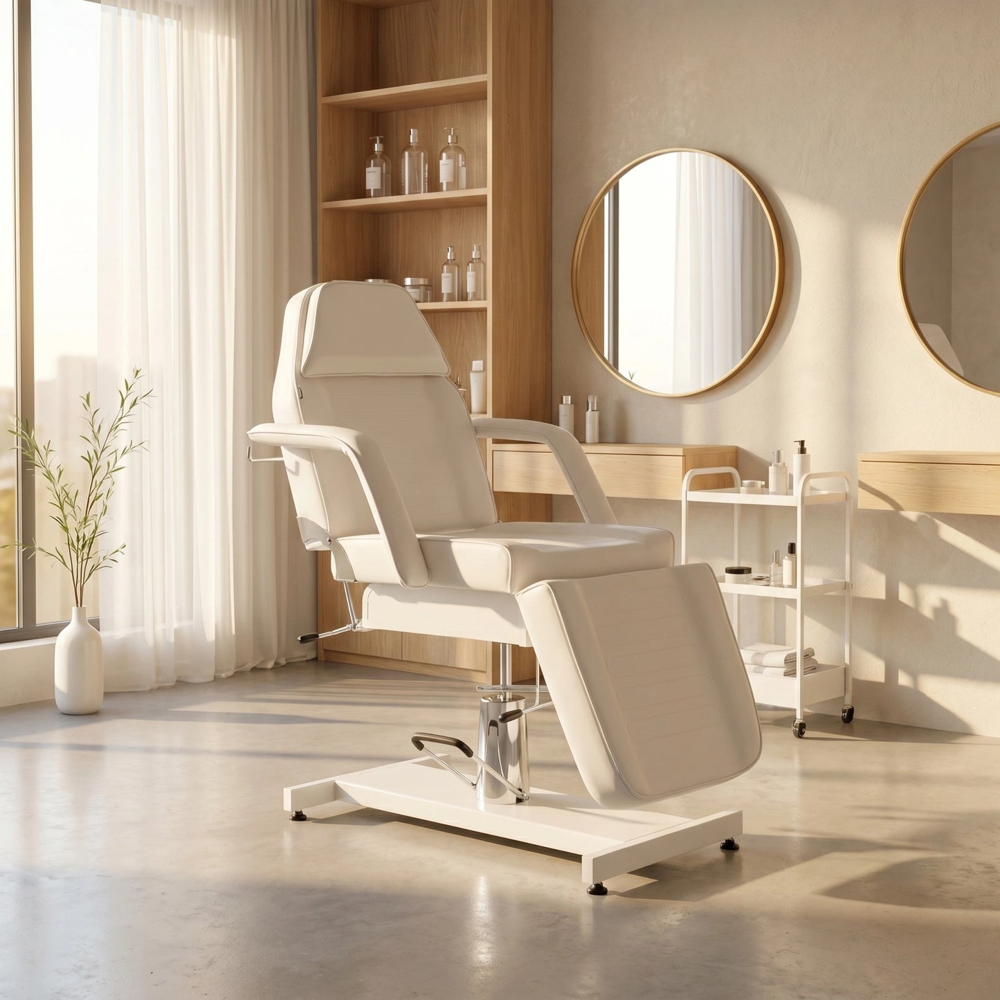 Alora White Hydraulic Beauty Chair | Habys