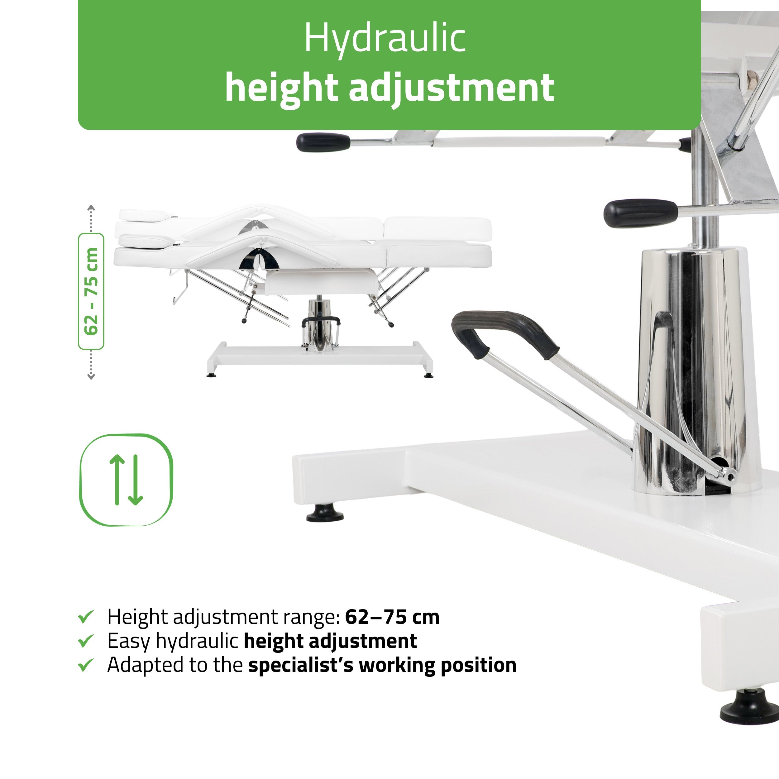 Alora White Hydraulic Beauty Chair | Habys