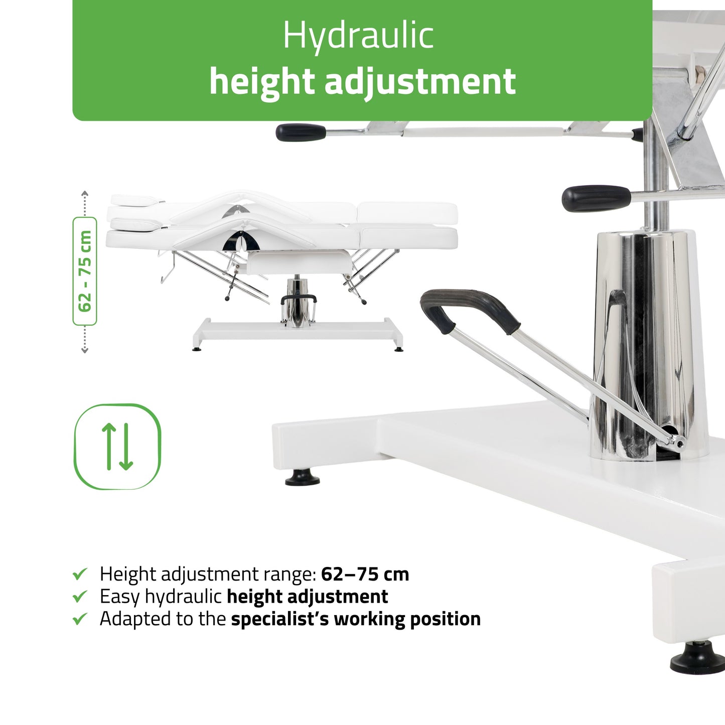 Alora White Hydraulic Beauty Chair | Habys