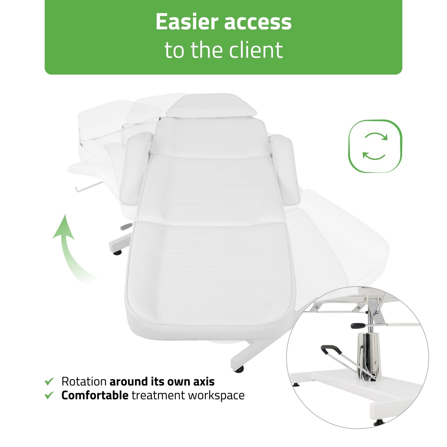Alora White Hydraulic Beauty Chair | Habys