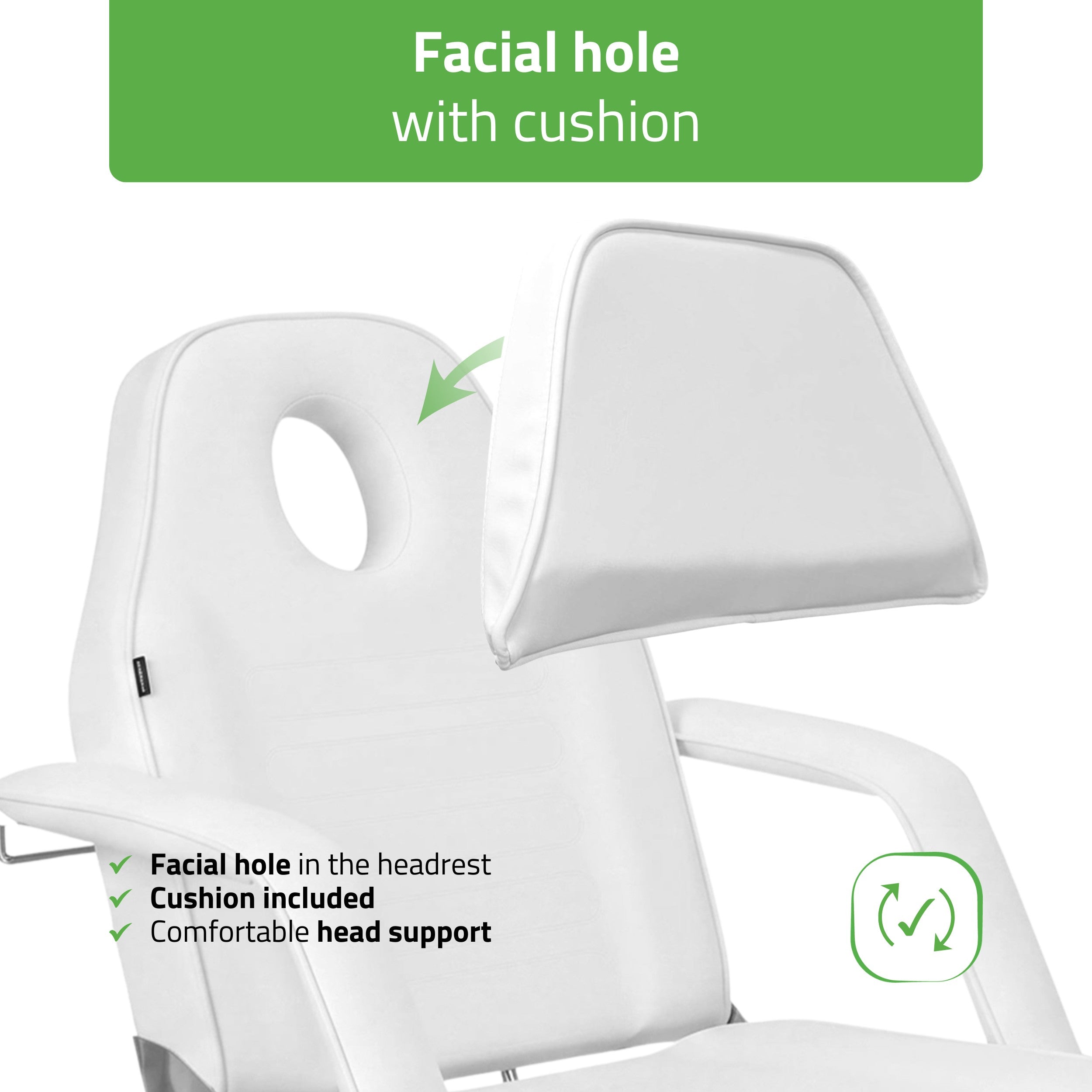 Alora White Hydraulic Beauty Chair | Habys