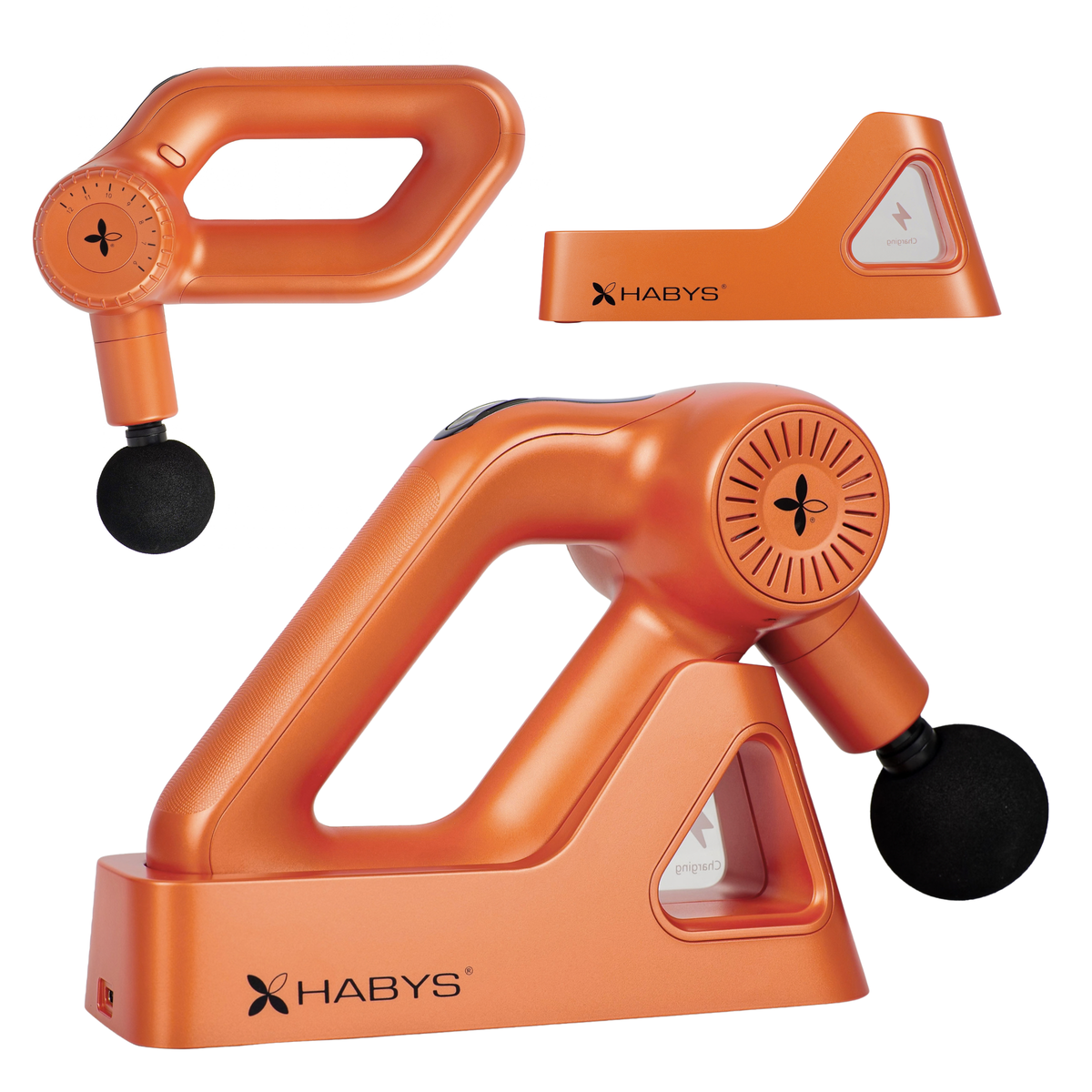 Charging base for the Pro Therapy Go Orange massager