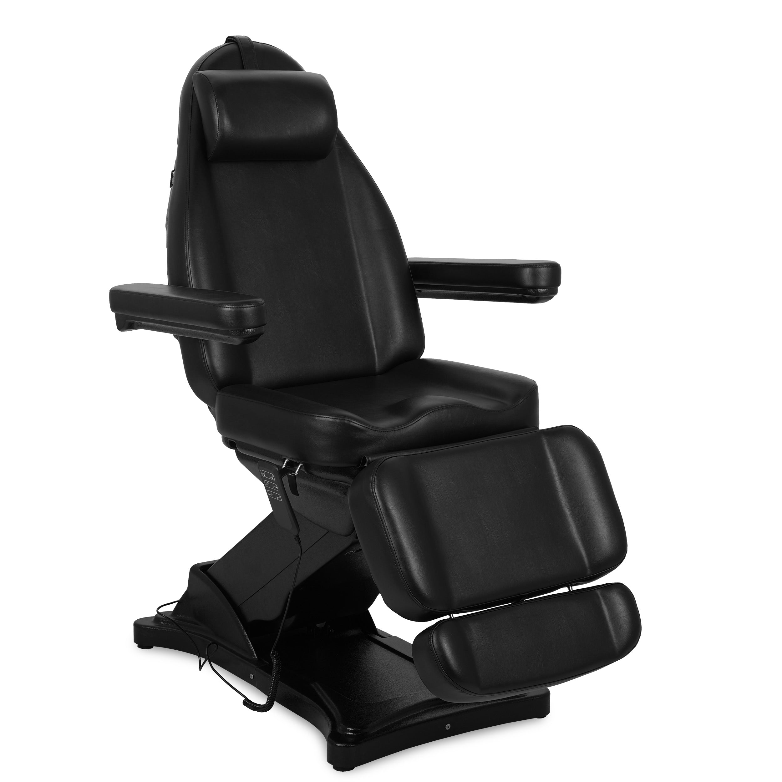 Cosmetic treatment chair, electric Elara PRO 4, black