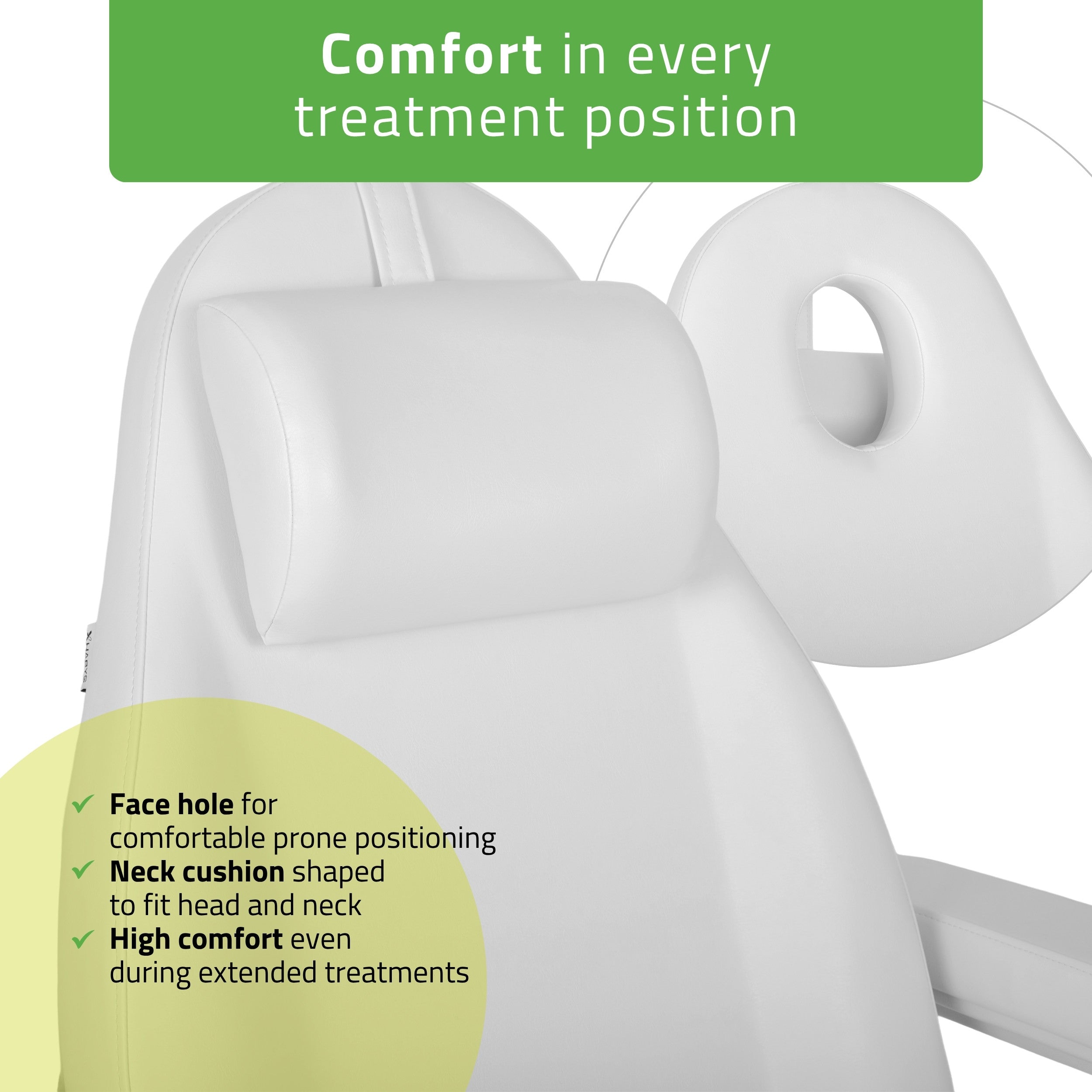 Cosmetic treatment chair, electric Elara PRO 4, white