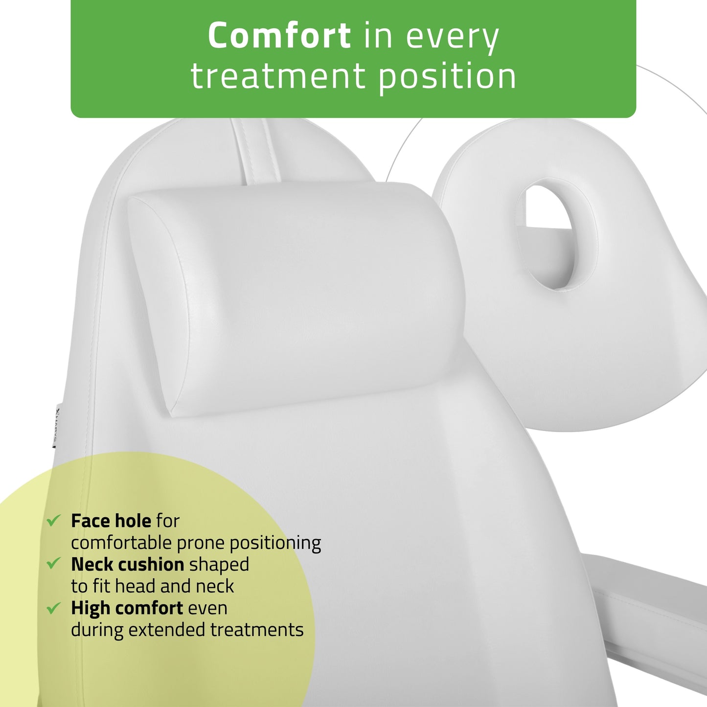 Cosmetic treatment chair, electric Elara PRO 4, white