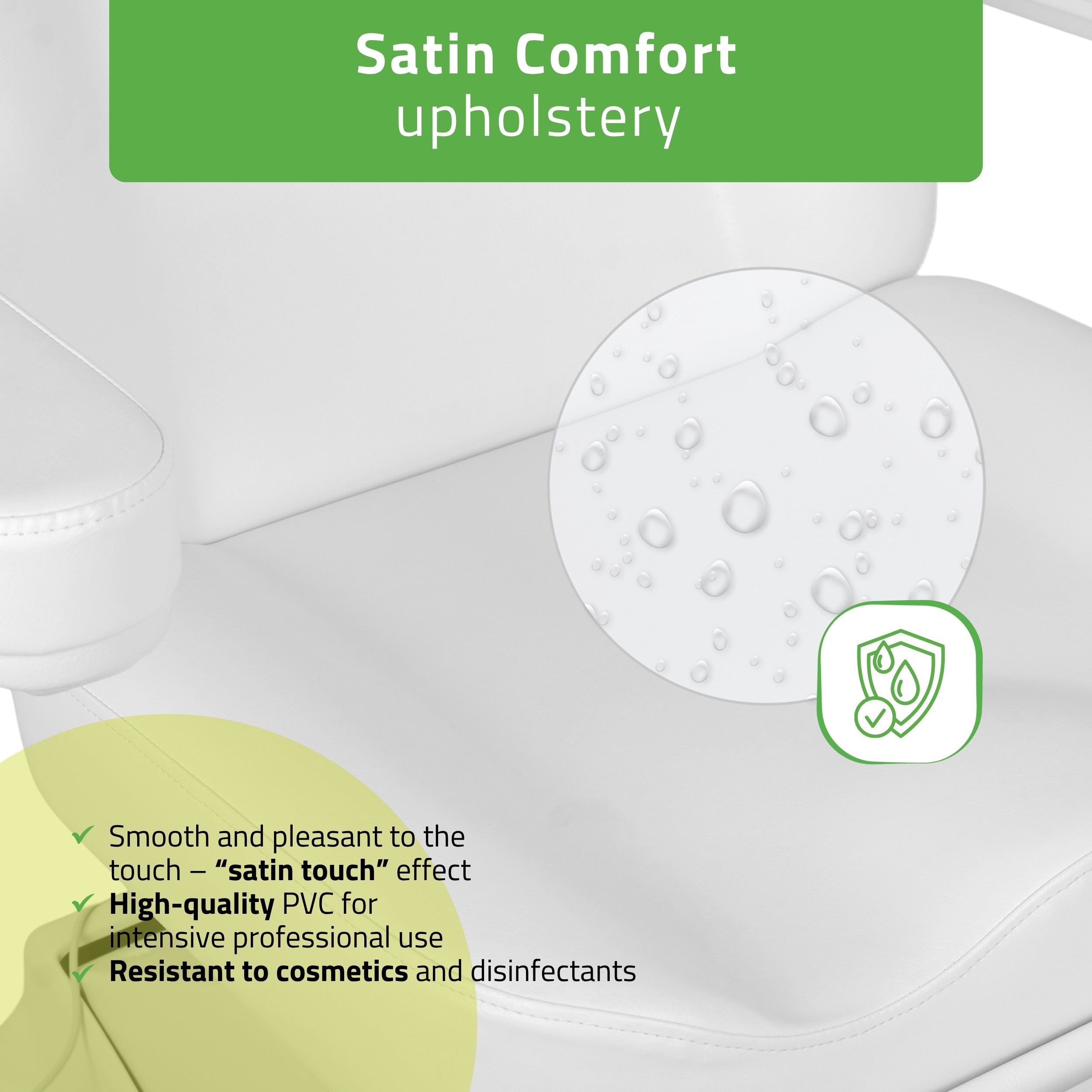Cosmetic treatment chair, electric Elara PRO 4, white