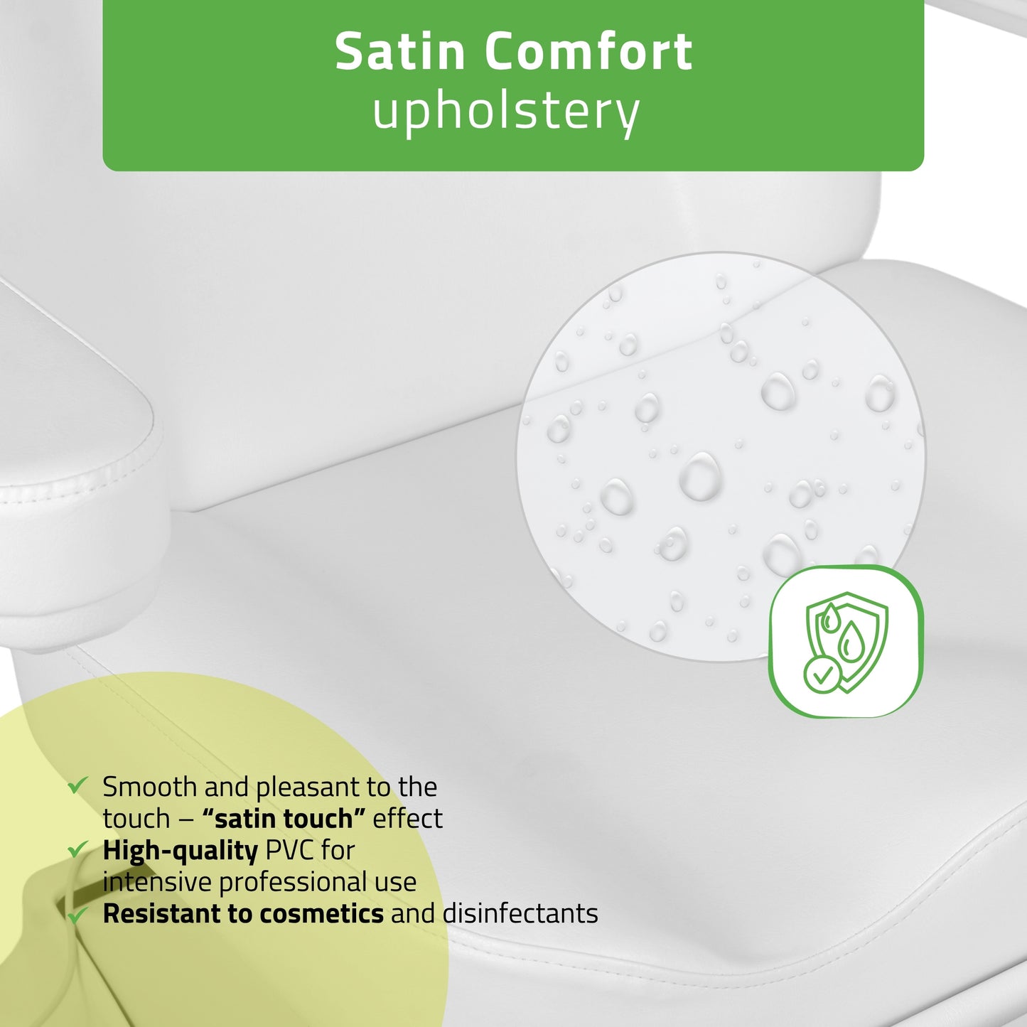 Cosmetic treatment chair, electric Elara PRO 4, white