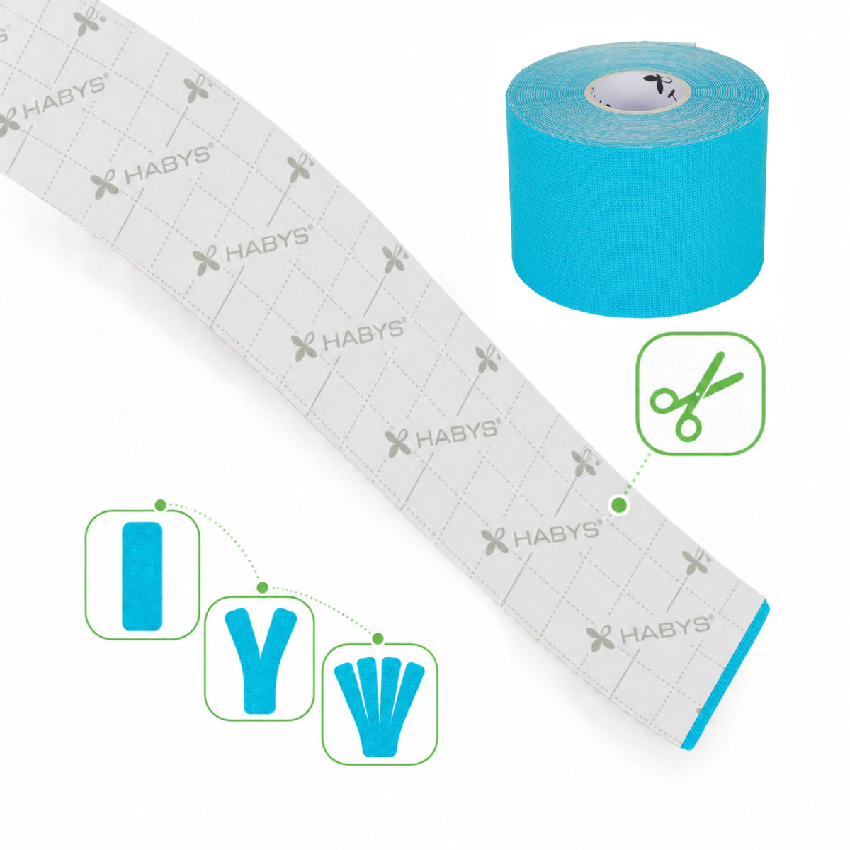Elastic Kinesiology Tape 5cmx5m Blue Standard | Habys