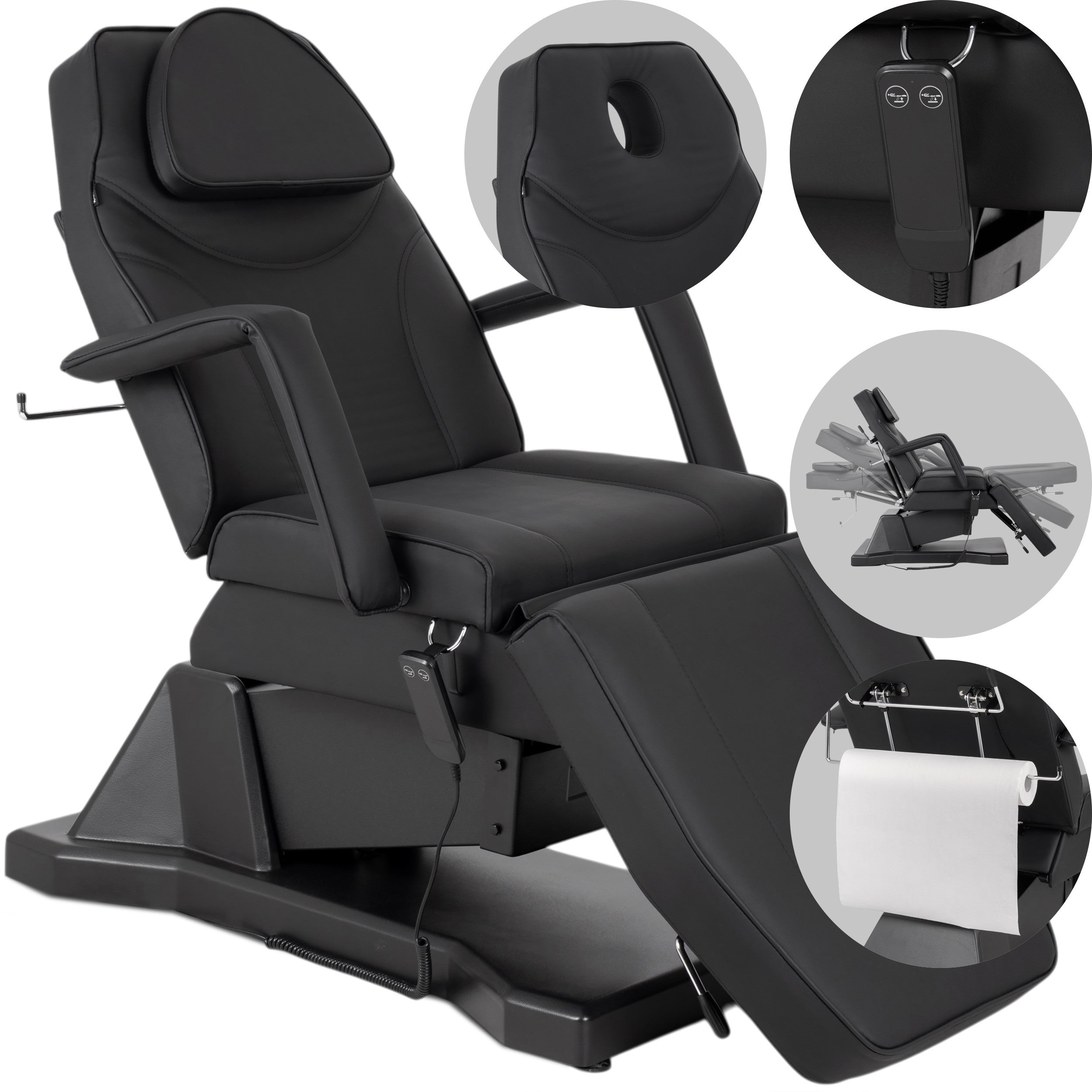 Elektriskais kosmetoloģiskais krēsls Laris Touch Core K315, melns