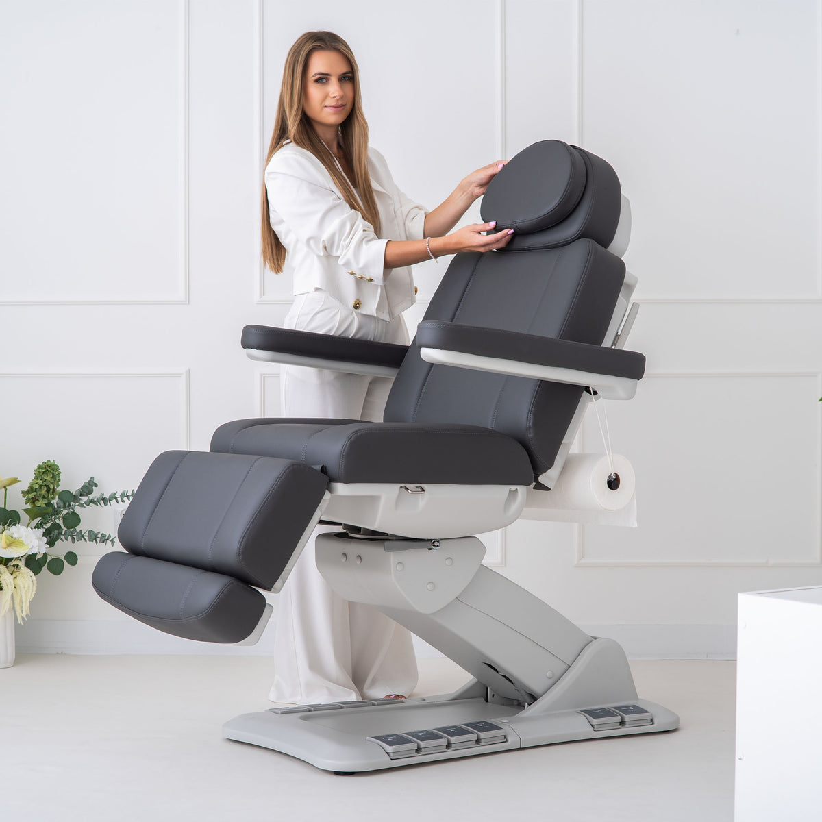 Poltrona di bellezza elettrica Evia Balance Graphite