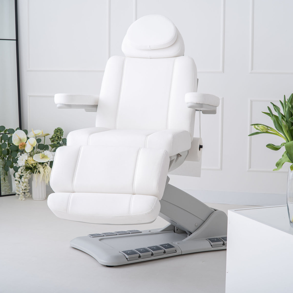 Chaise cosmétique électrique Evia Balance blanche
