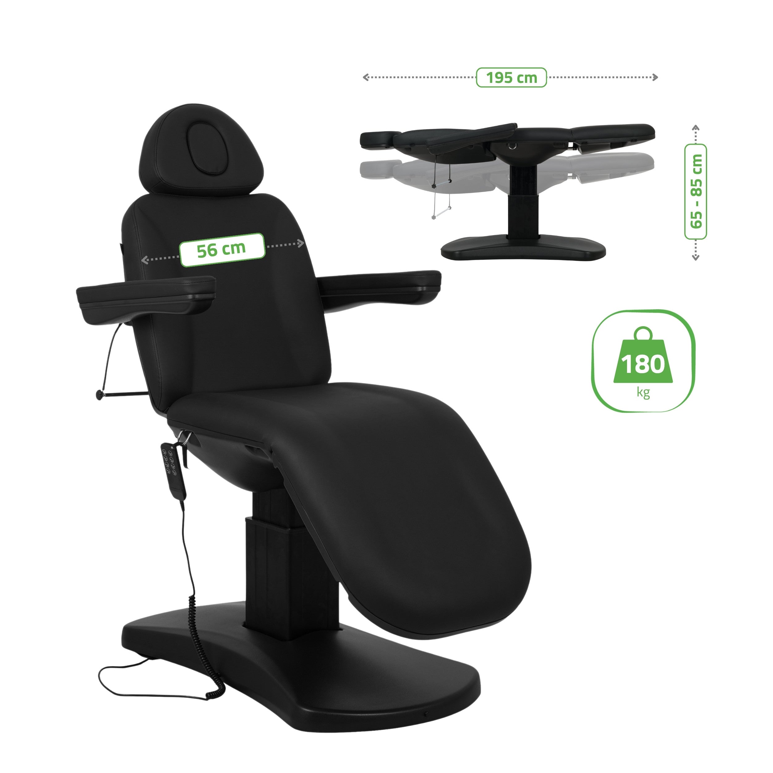 Electric beauty chair Ravia PRO 3 Black | Habys