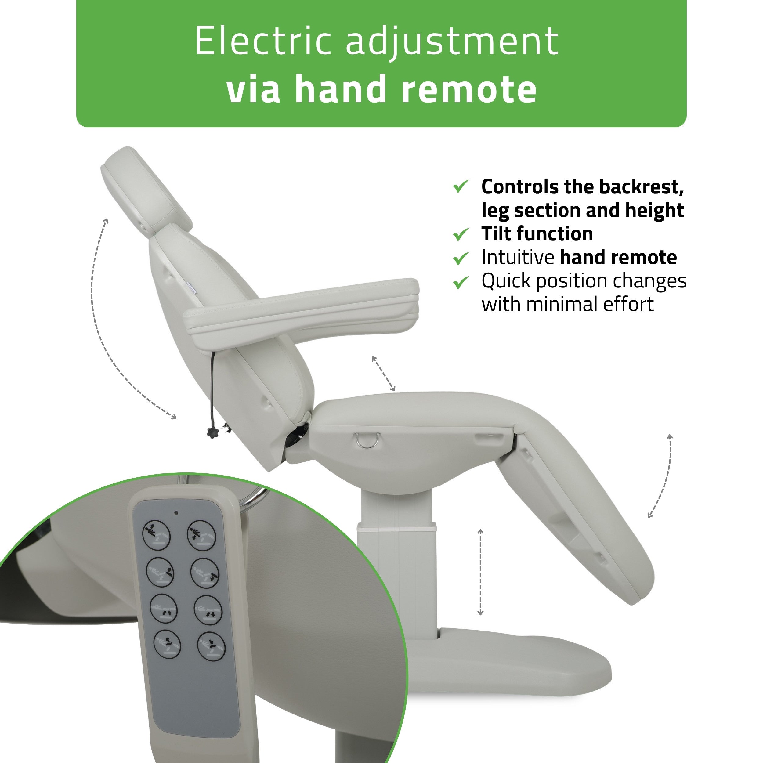 Electric beauty chair Ravia PRO 3 Grey | Habys