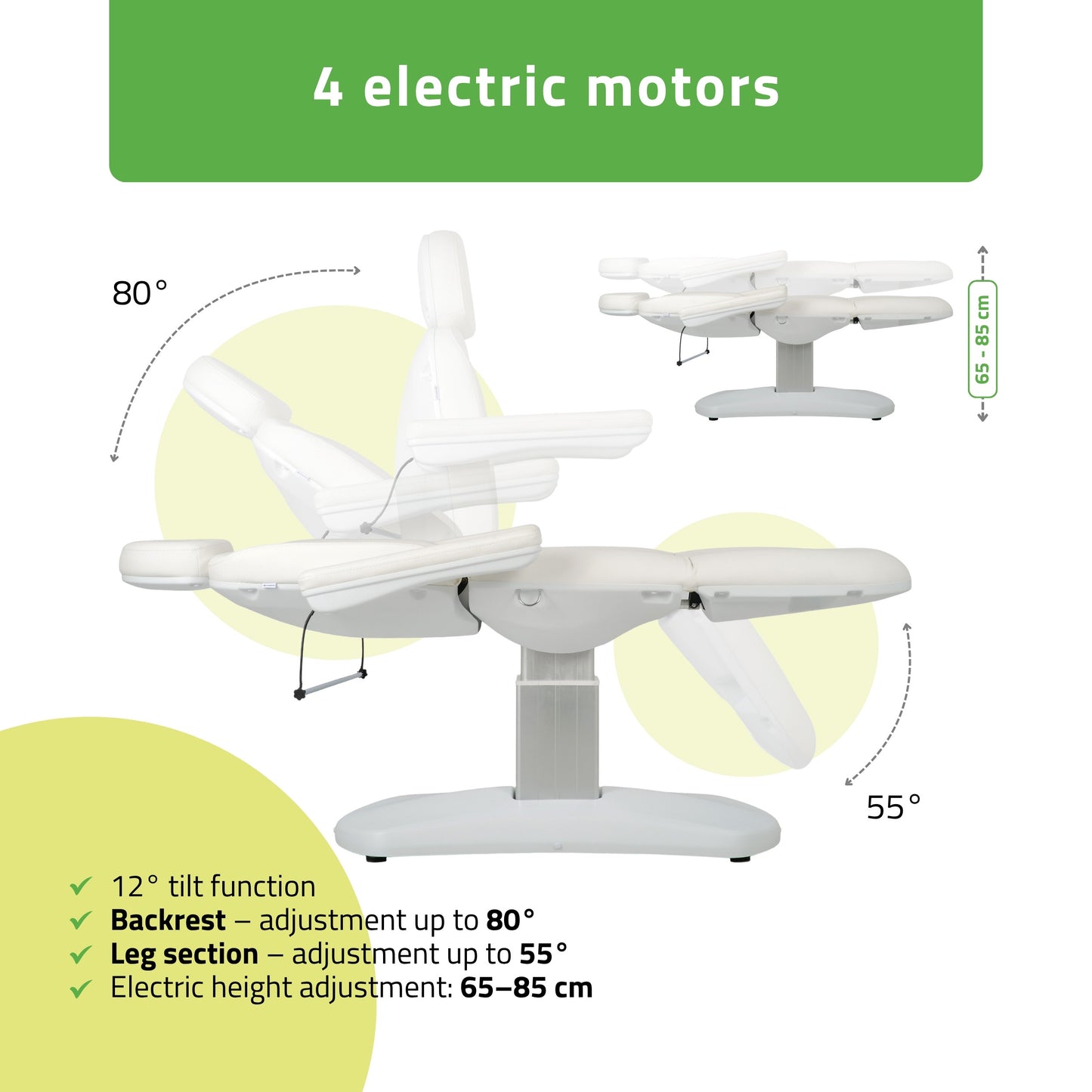 Electric beauty chair Ravia PRO 3 White | Habys