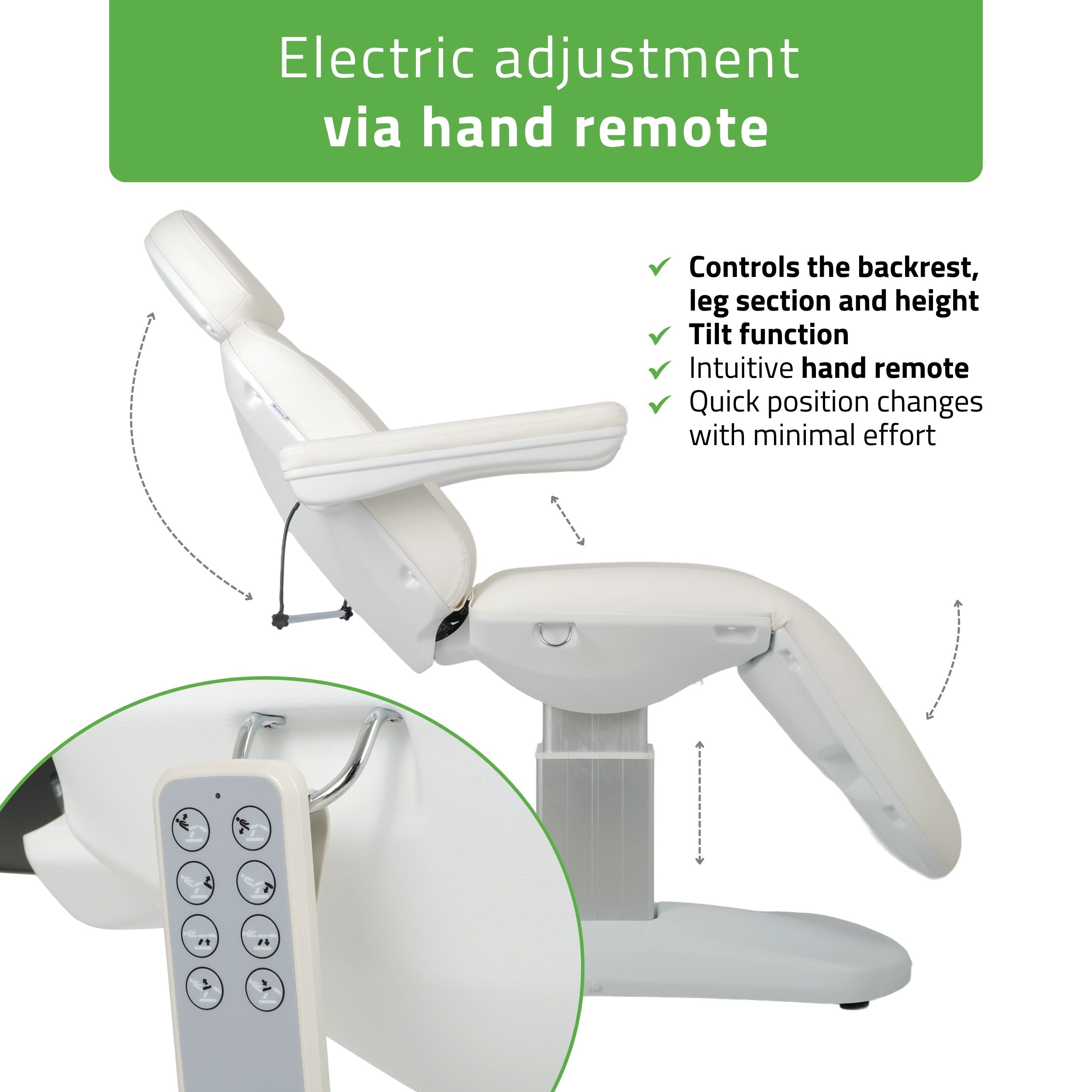Electric beauty chair Ravia PRO 3 White | Habys