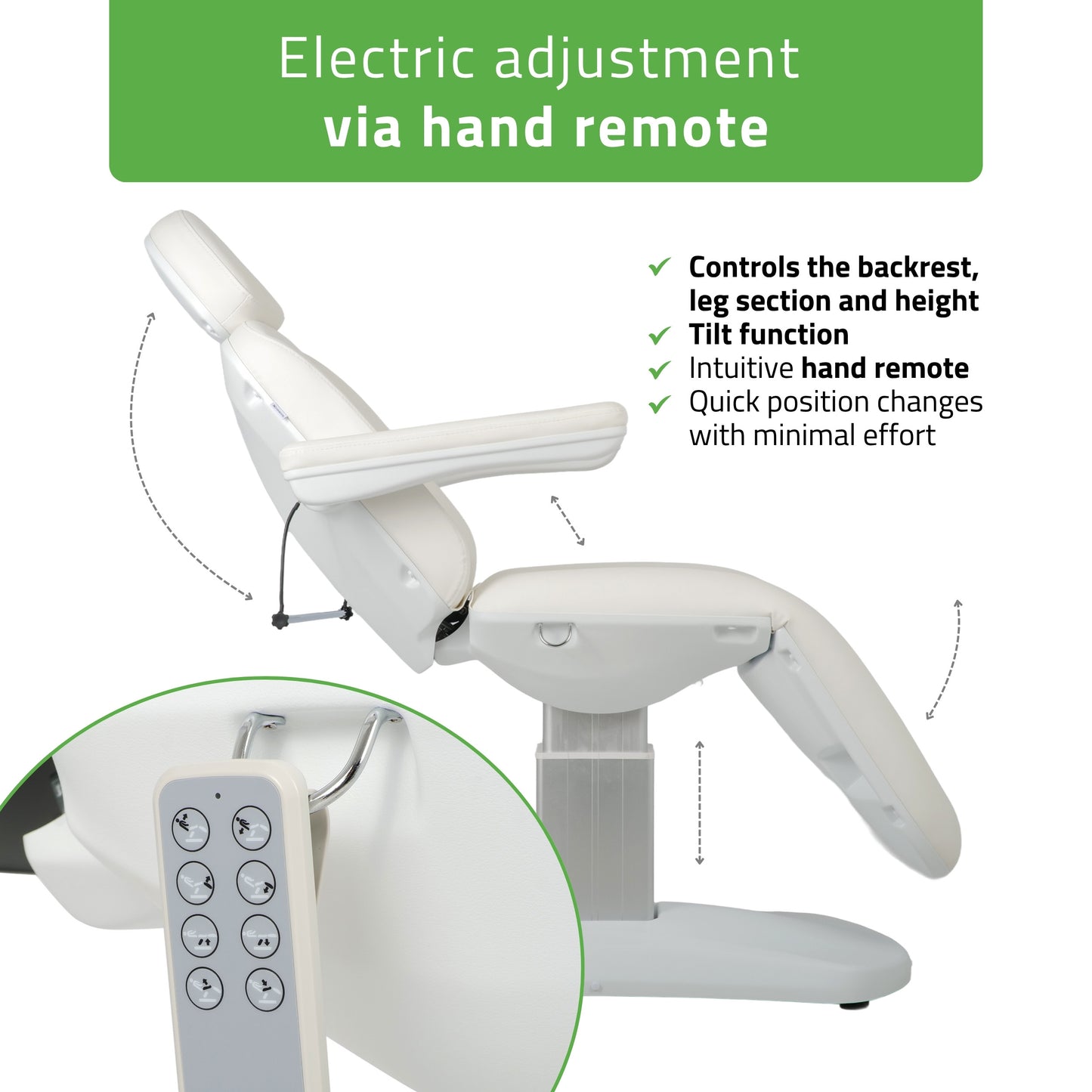 Electric beauty chair Ravia PRO 3 White | Habys