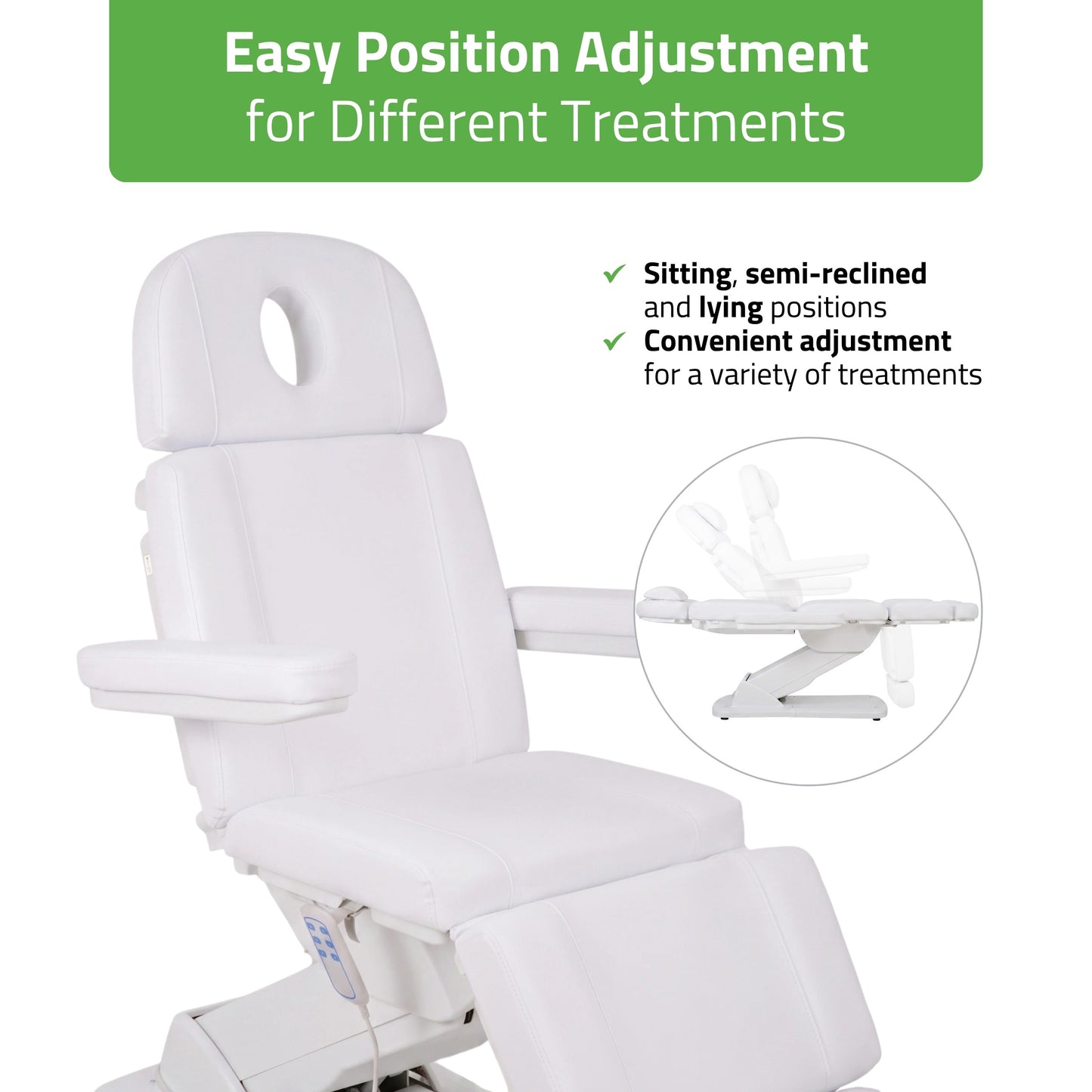 Electric Beauty Chair Tavia Satin Comfort k701 White