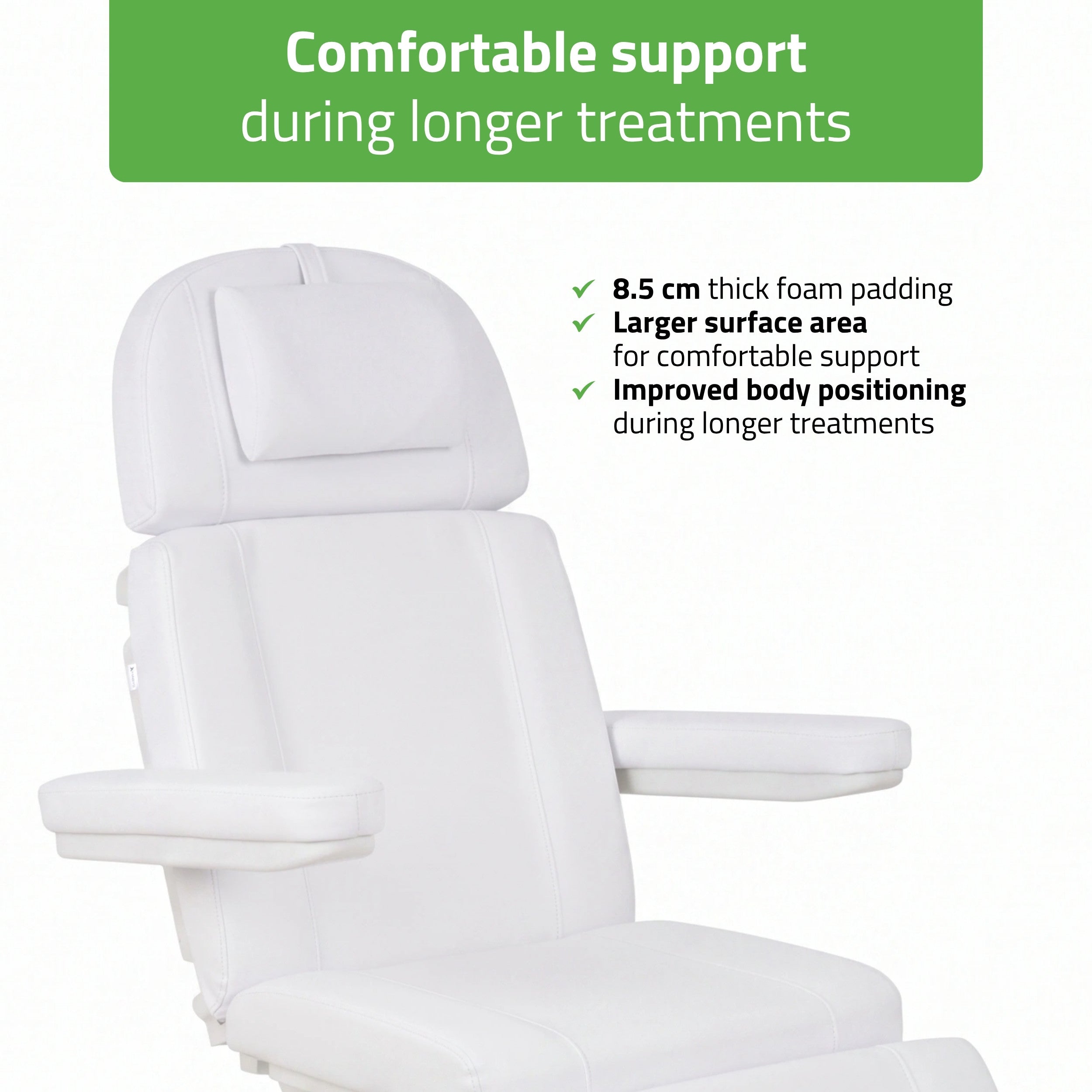 Electric Beauty Chair Tavia Satin Comfort k701 White