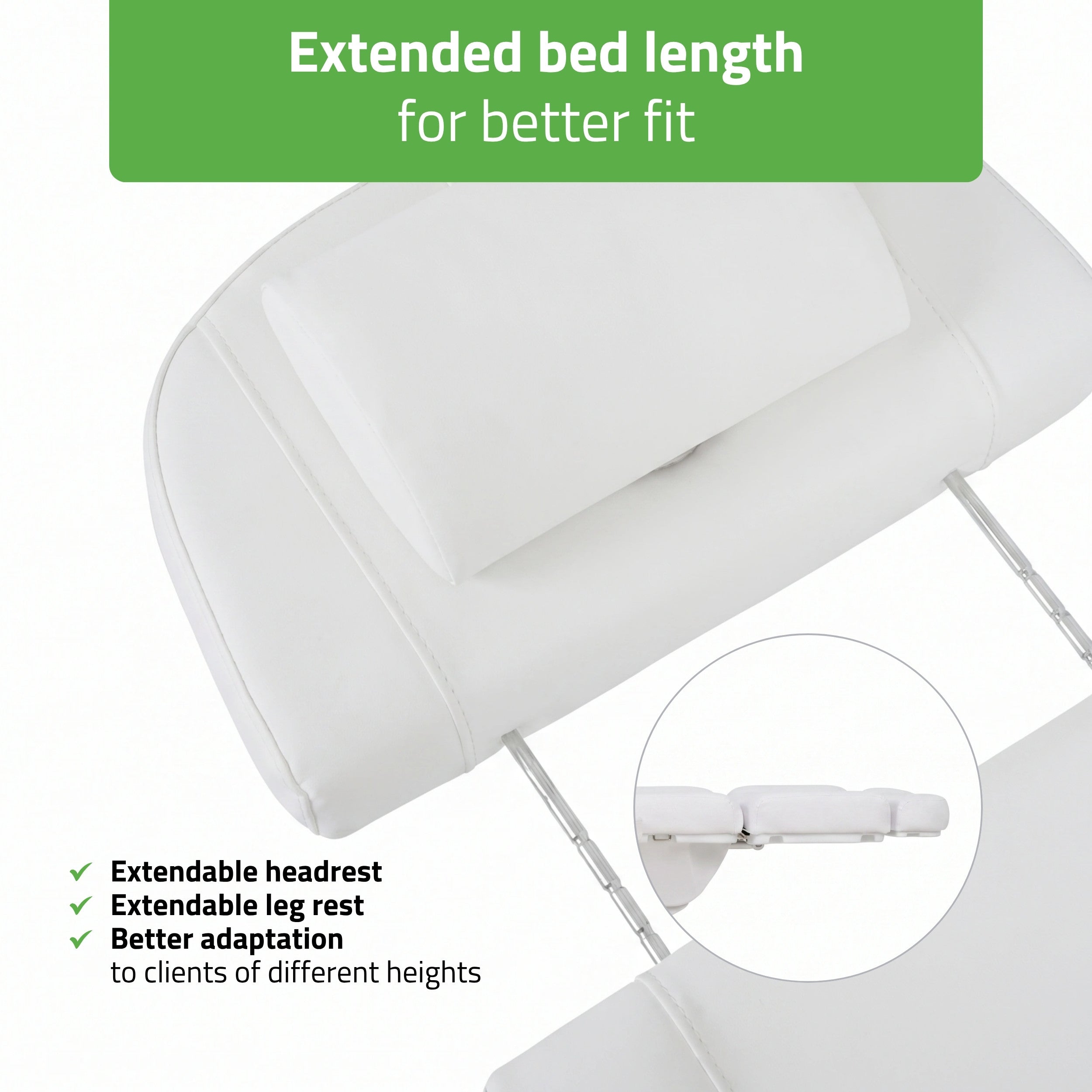 Electric Beauty Chair Tavia Satin Comfort k701 White