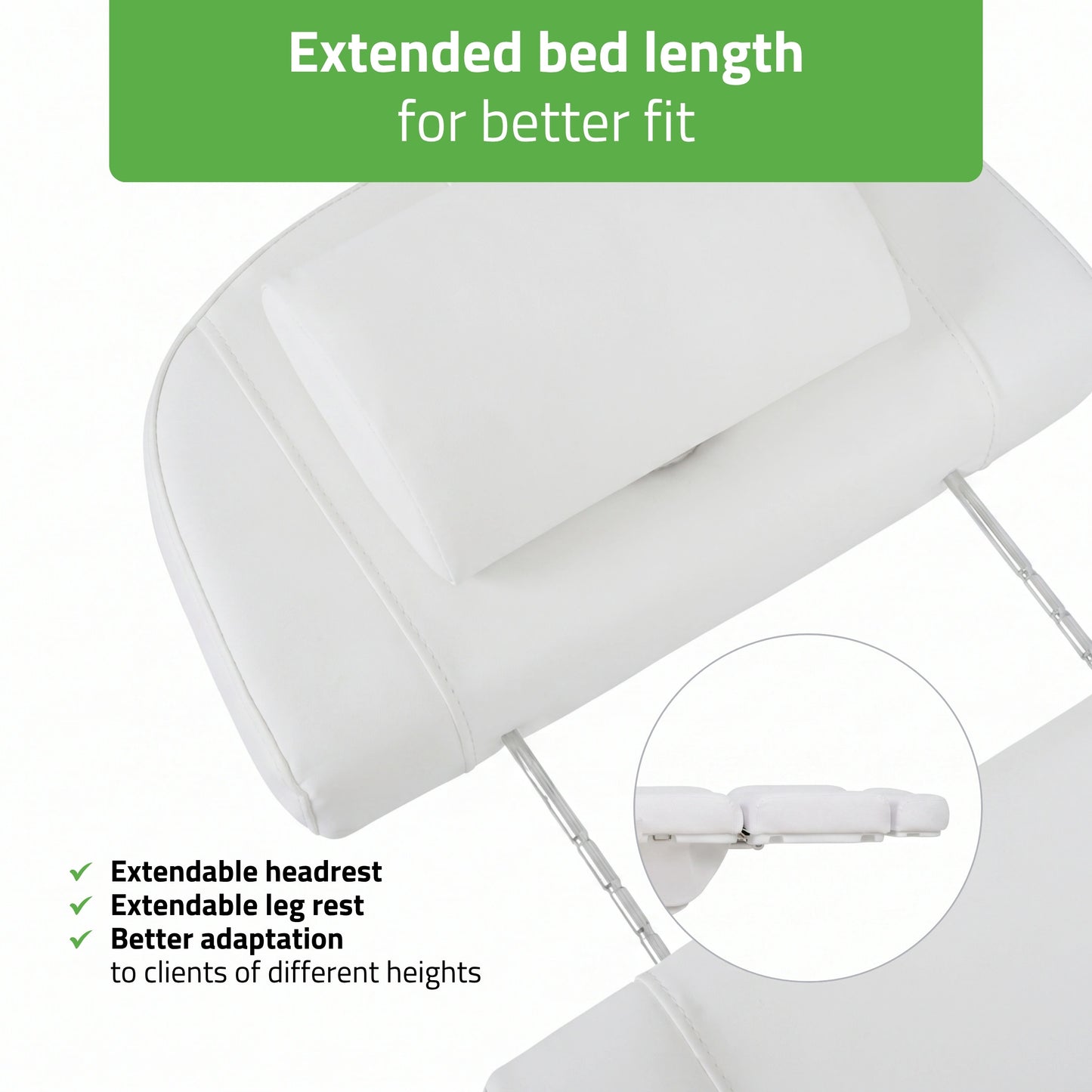 Electric Beauty Chair Tavia Satin Comfort k701 White