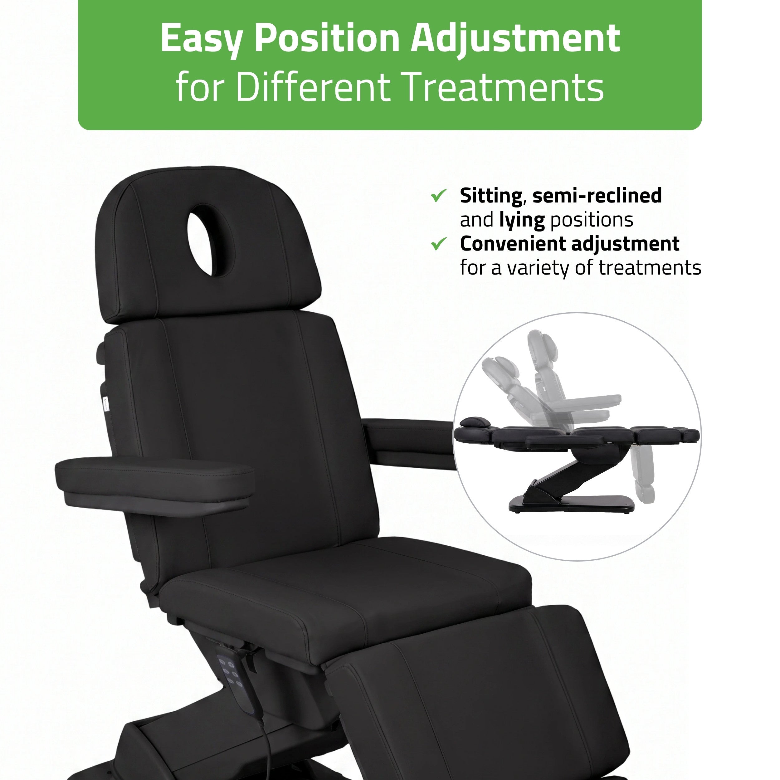 Electric Beauty Chair Tavia Satin Comfort k715 Black