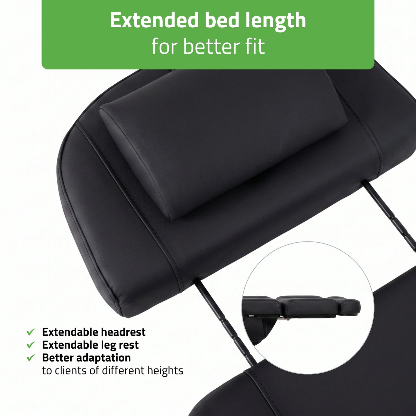 Electric Beauty Chair Tavia Satin Comfort k715 Black