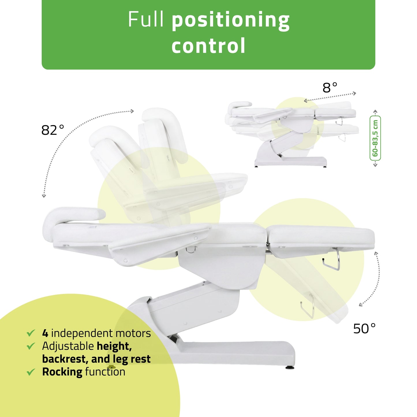 Electric beauty chair Velora PRO 4 Touch Core k301 white