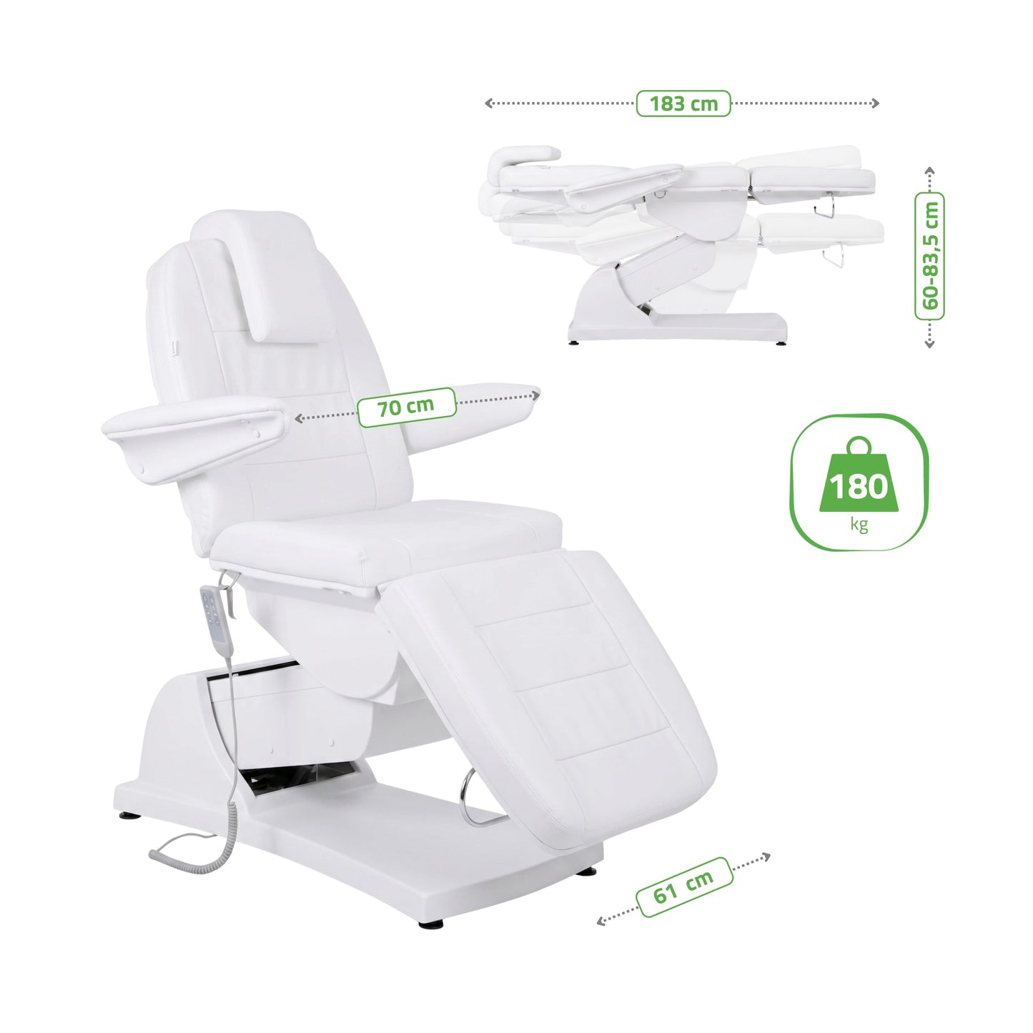 Electric beauty chair Velora PRO 4 Touch Core k301 white