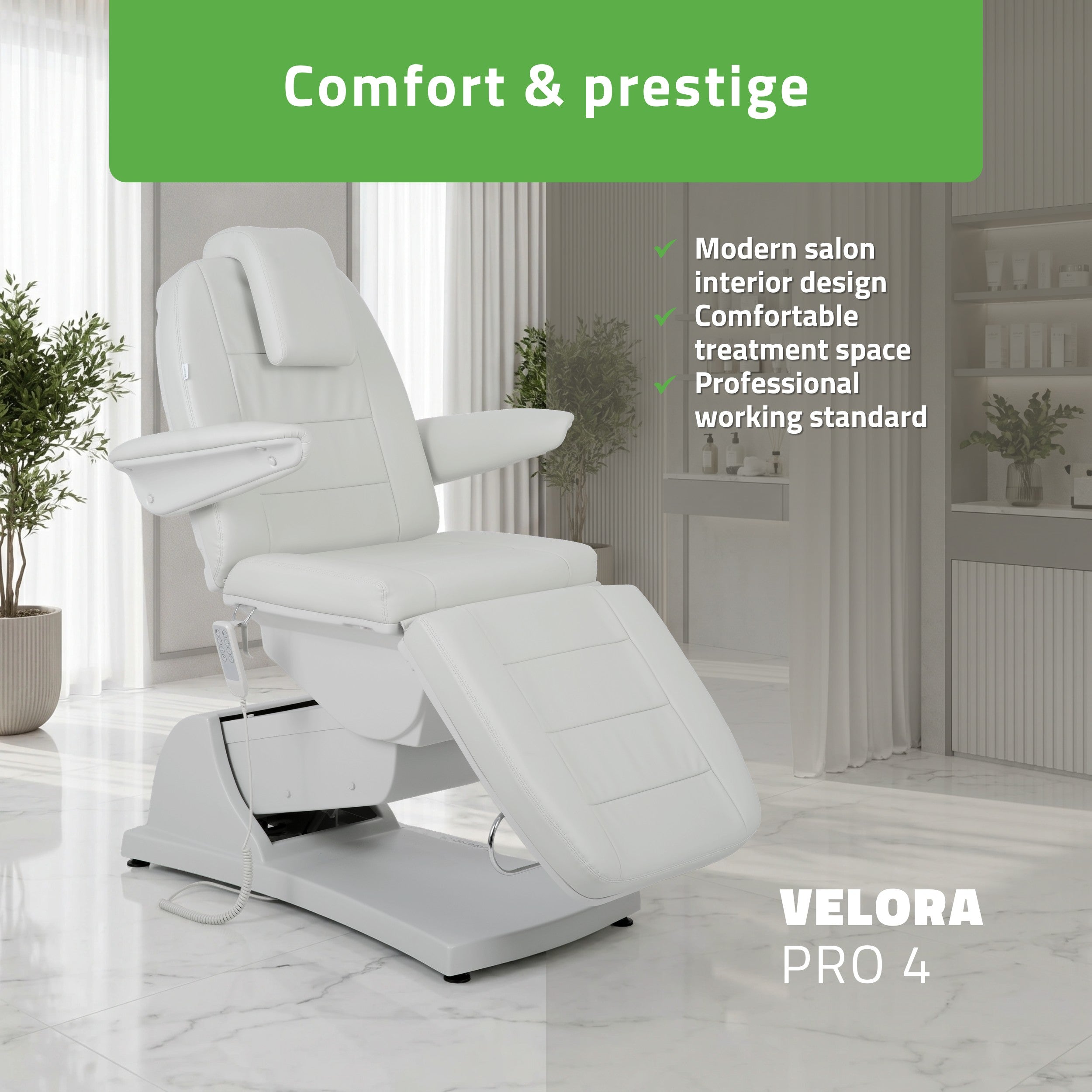 Electric beauty chair Velora PRO 4 Touch Core k329 grey