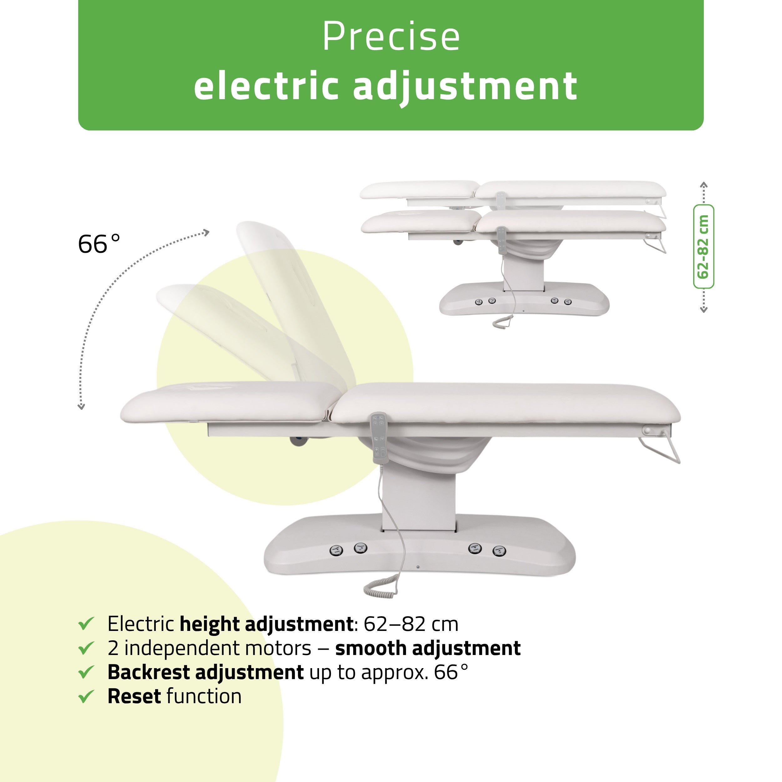Elektriskā procedūru gulta Estella ERGO 2, k701 balta – 2 motori