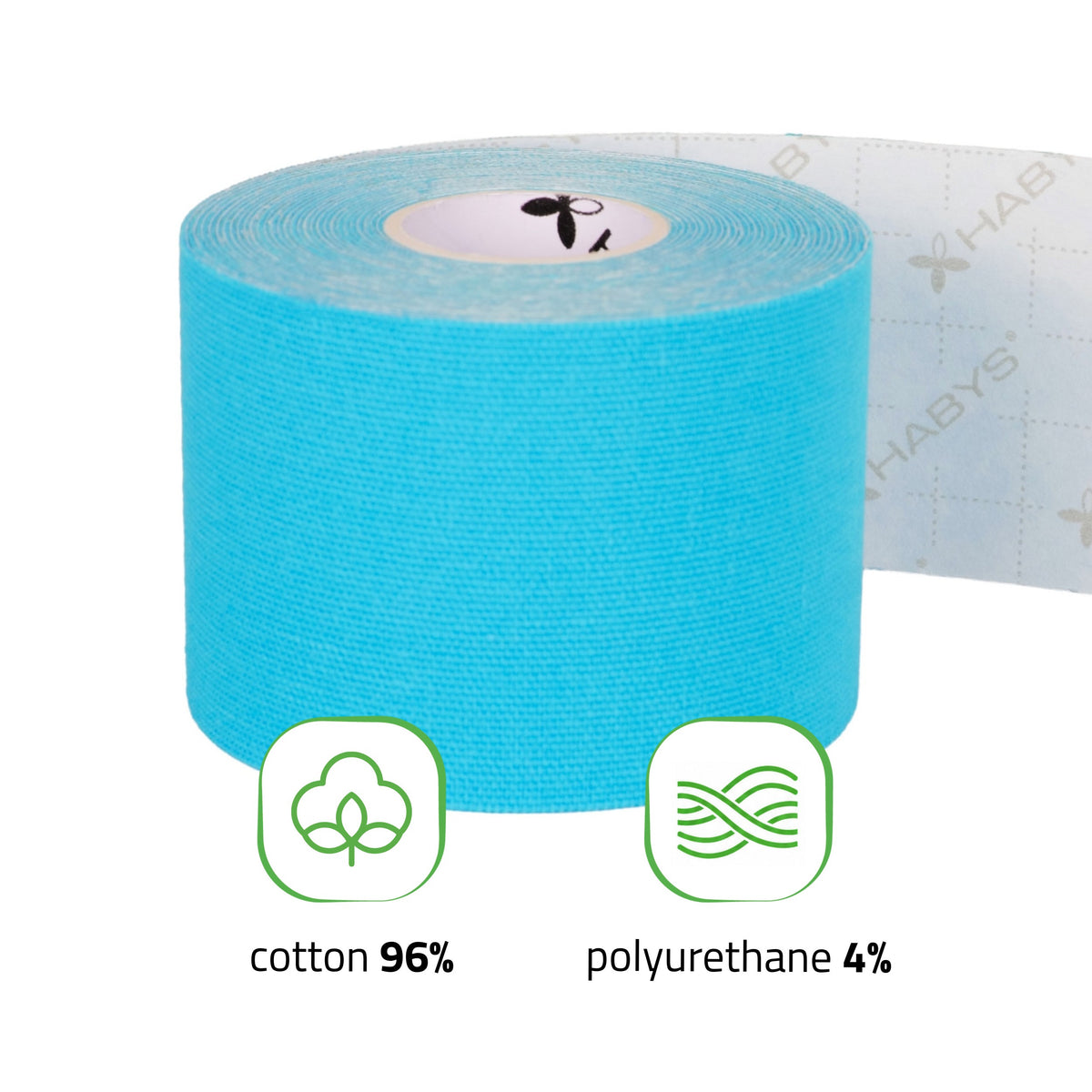 Face Elastic Kinesiology Tape, 5 cm × 5 m – Blue | HABYS