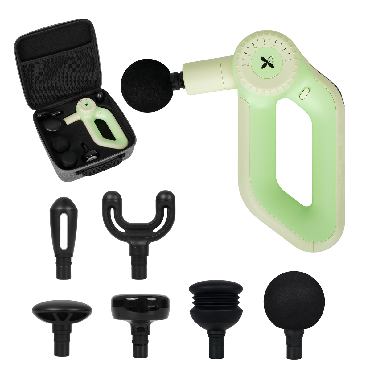 Pro Therapy Go Green elektrisk massageapparat, kompakt massagepistol