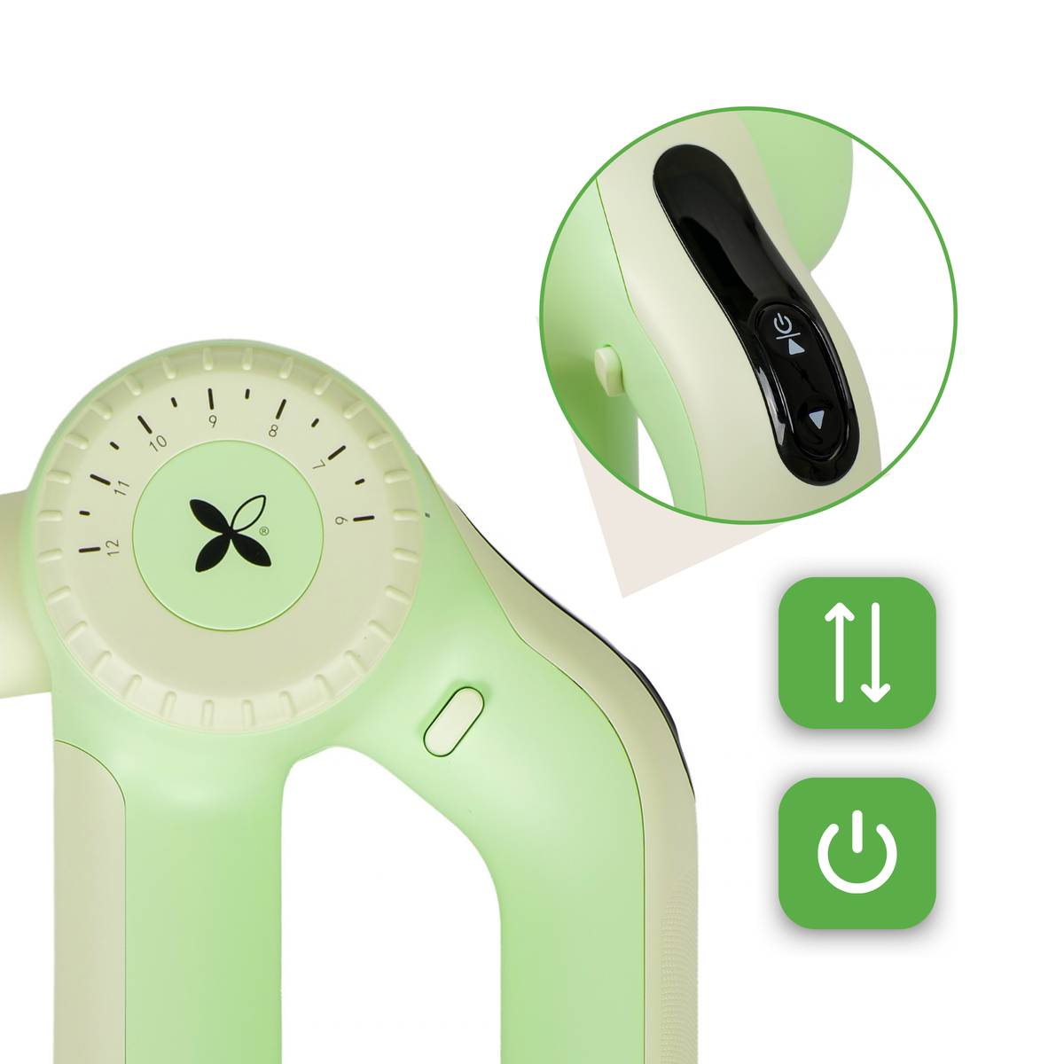 Pro Therapy Go Green elektrisk massageapparat, kompakt massagepistol