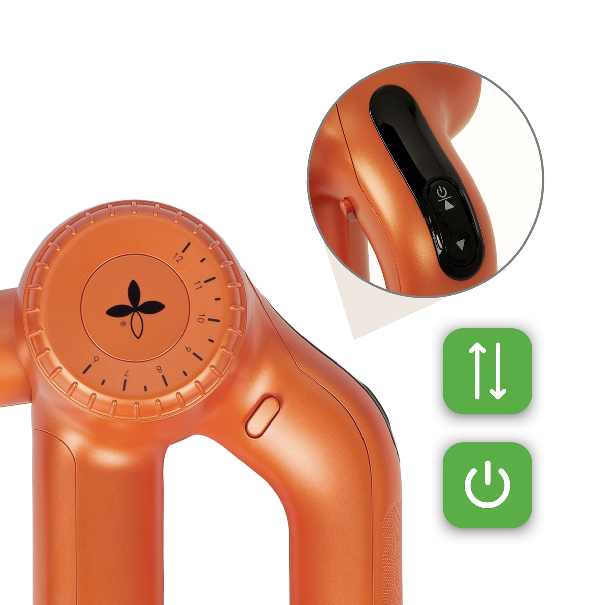 HABYS Pro Therapy Go Orange Electric Massager — compact massage gun