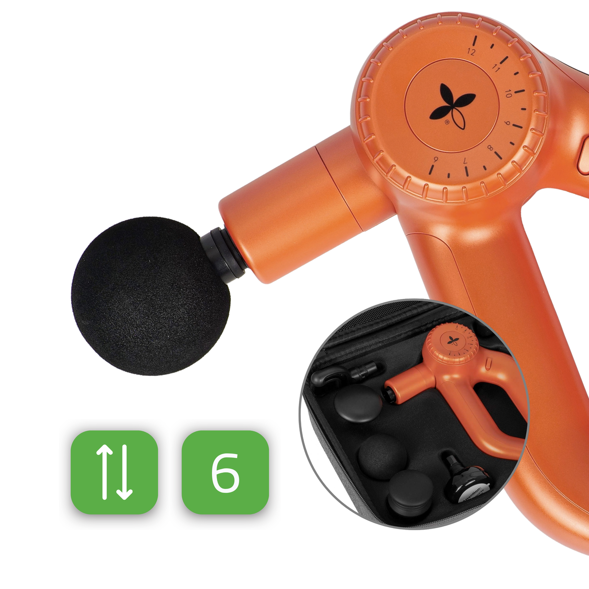 HABYS Pro Therapy Go Orange Electric Massager — compact massage gun