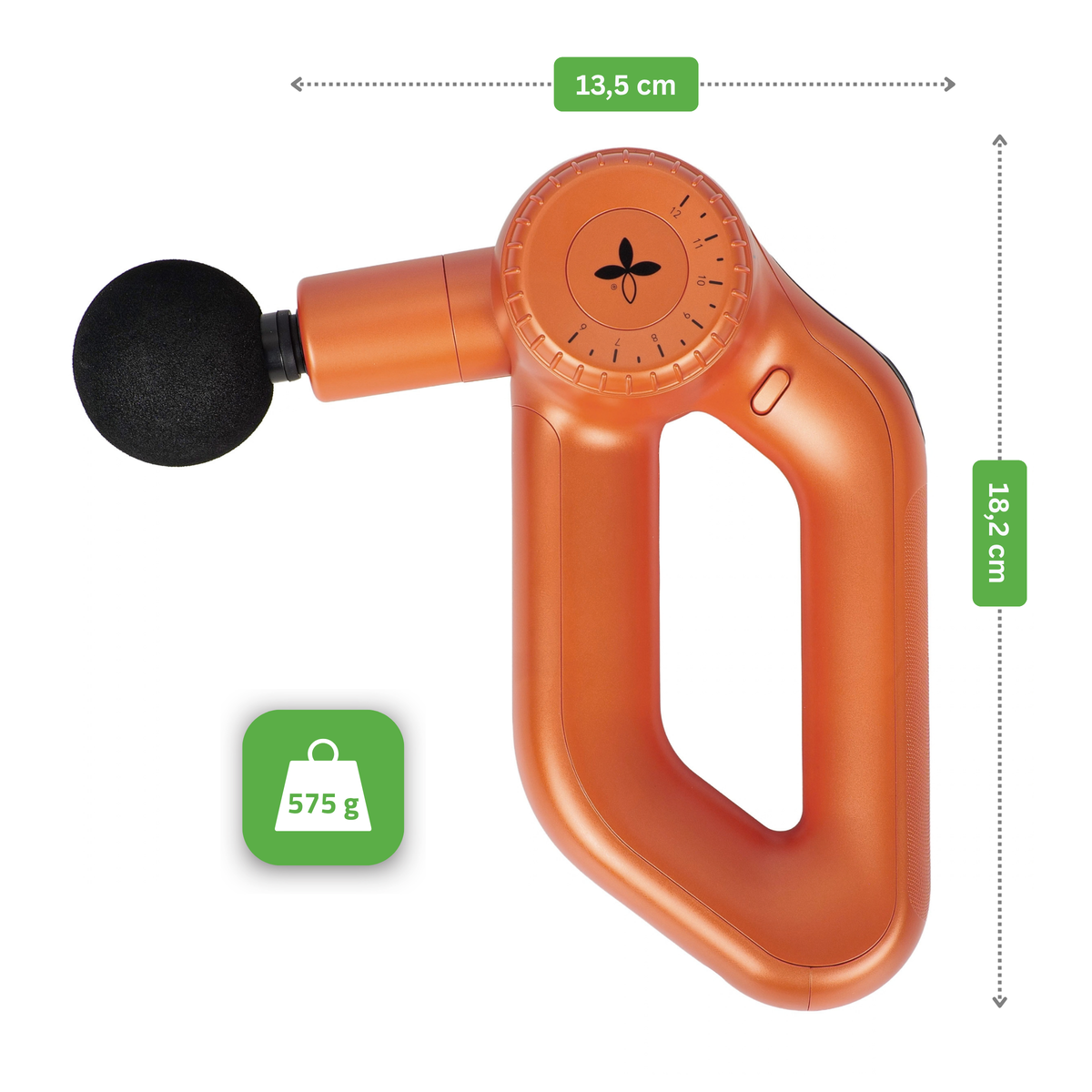 HABYS Pro Therapy Go Orange Electric Massager — compact massage gun