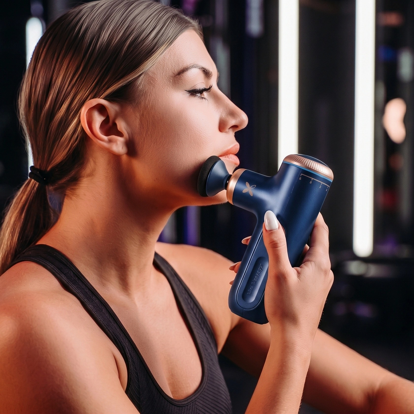 Pulse Mini Elektrischer Massager, Navy-Blau