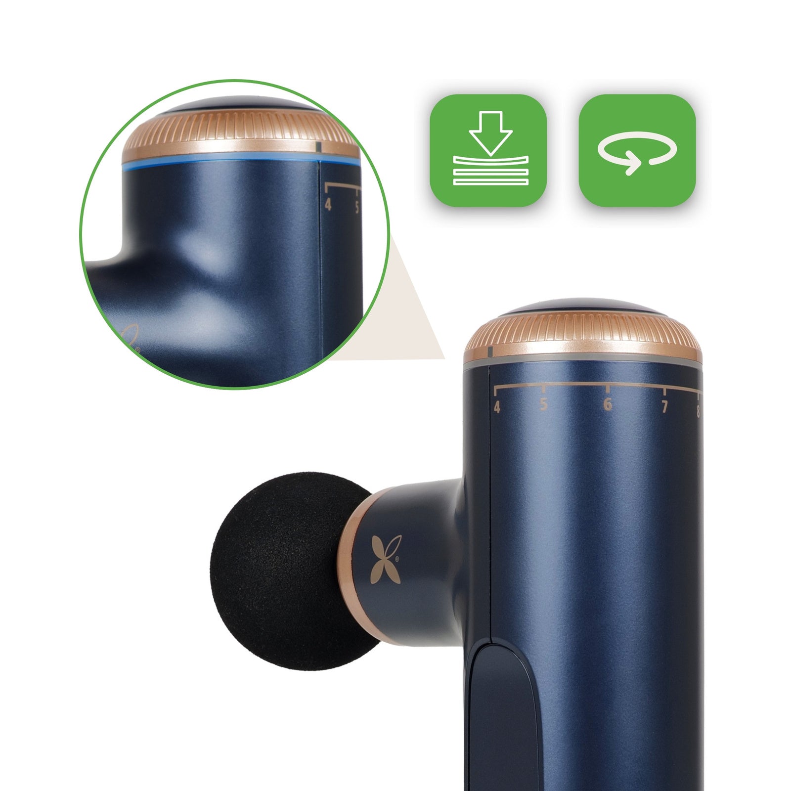 Pulse Mini Elektrischer Massager, Navy-Blau