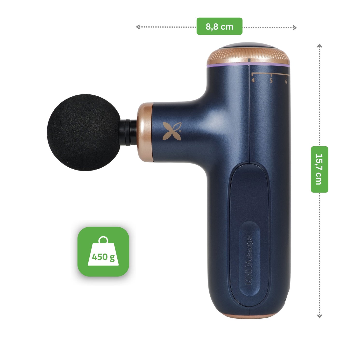 Pulse Mini Elektrischer Massager, Navy-Blau