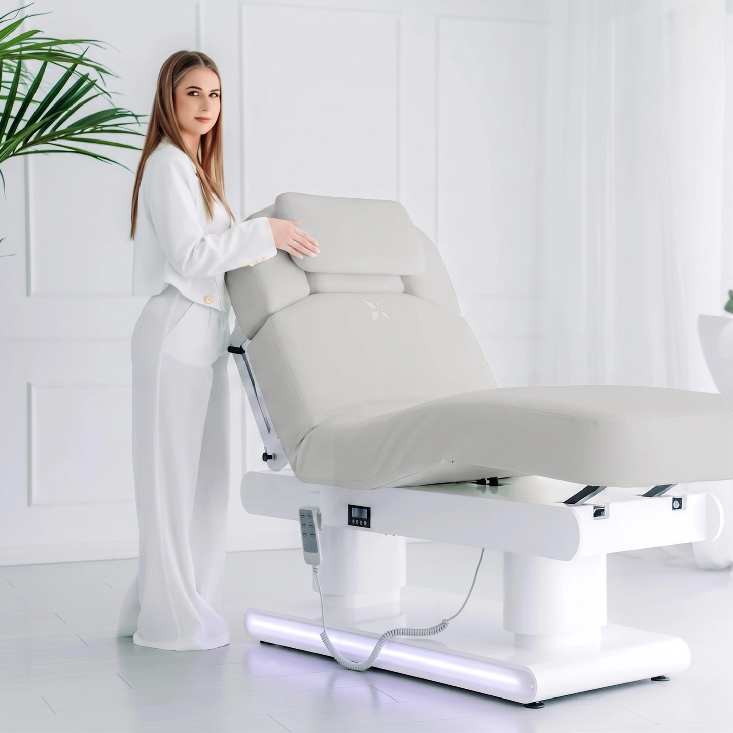 Luxury beauty bed Eterna Grey with 4 motors, Gentle Flex k922 Grey