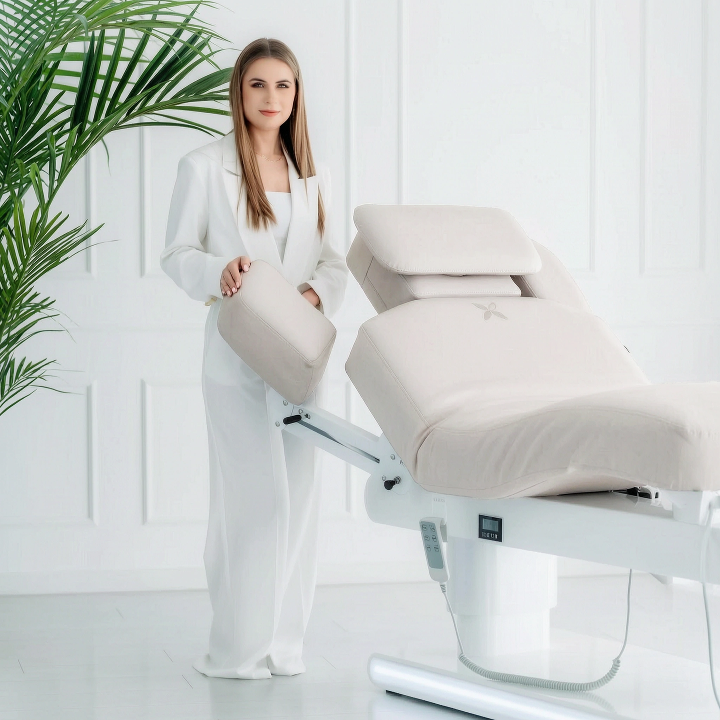 Luxury beauty bed Eterna Grey with 4 motors, Gentle Flex k922 Grey