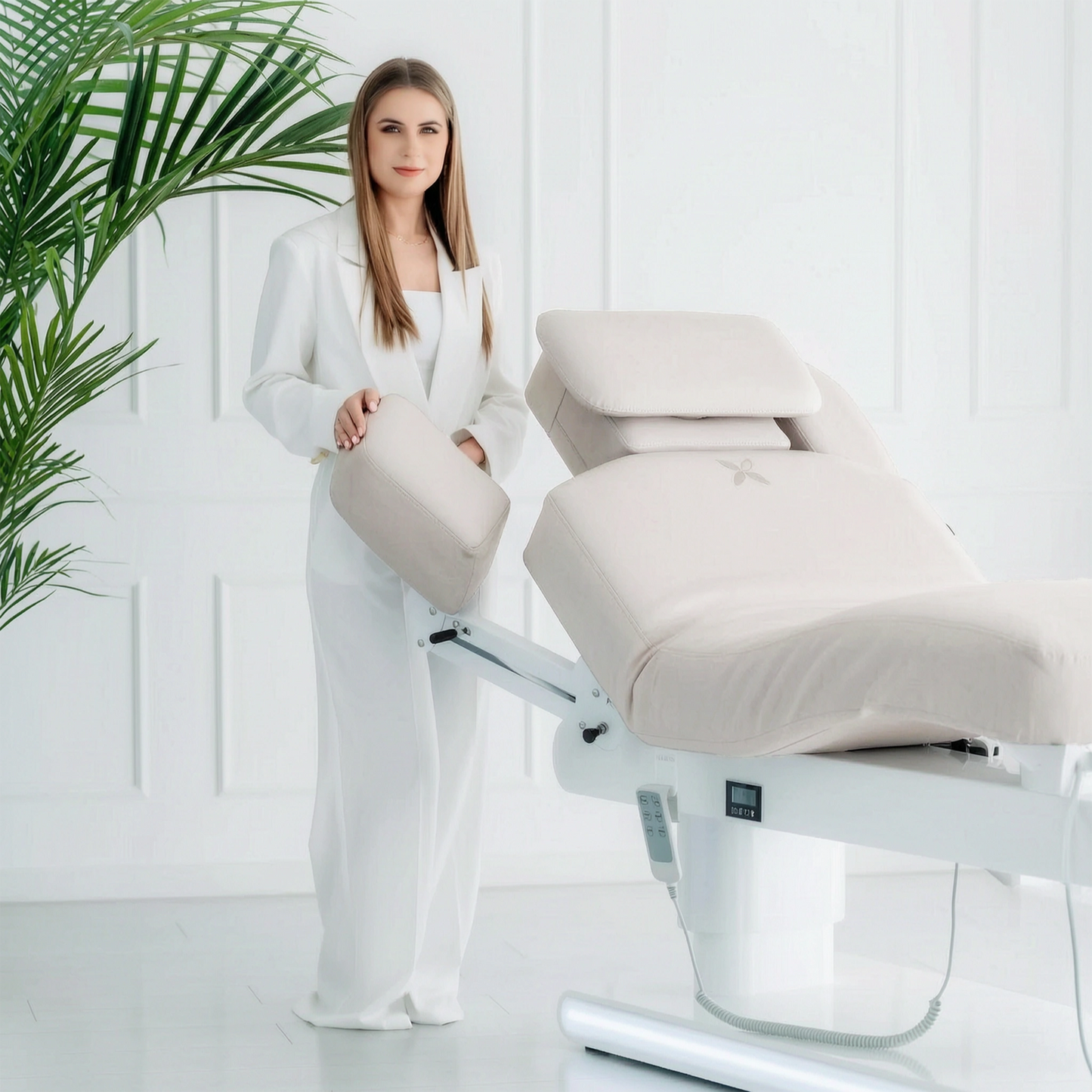 Luxury beauty bed Eterna Grey with 4 motors, Gentle Flex k922 Grey