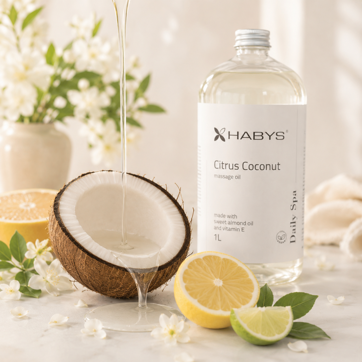 Massage oil Daily Spa Citrus coconut, HABYS 1000 ml