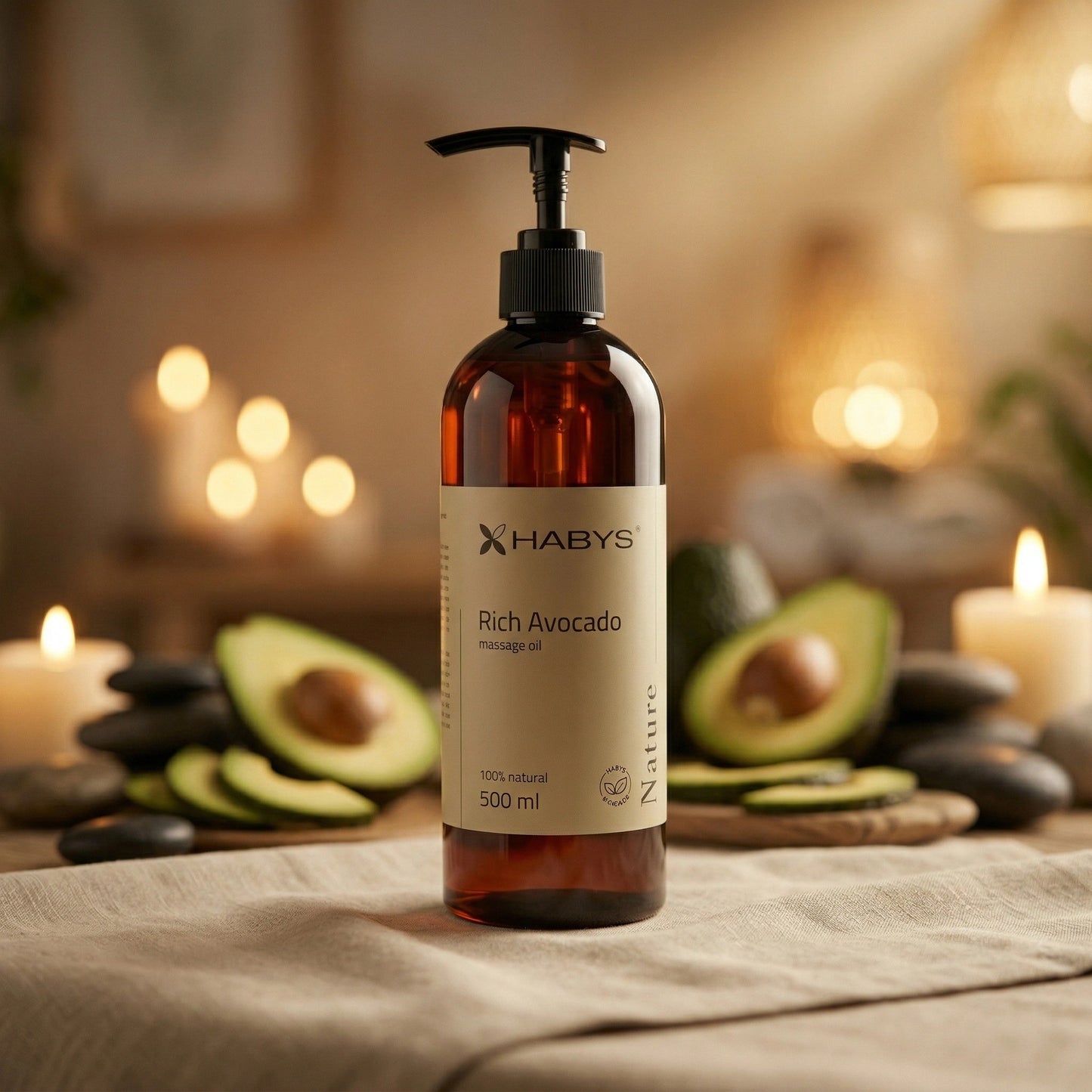 Massageöl, Nature Rich Avocado, 500 ml