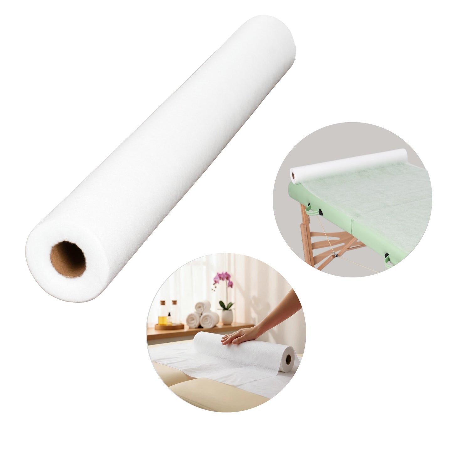 Neausts (flizelīns) medicīniskais rullis 60 cm x 50 m, 15 g/m², balts