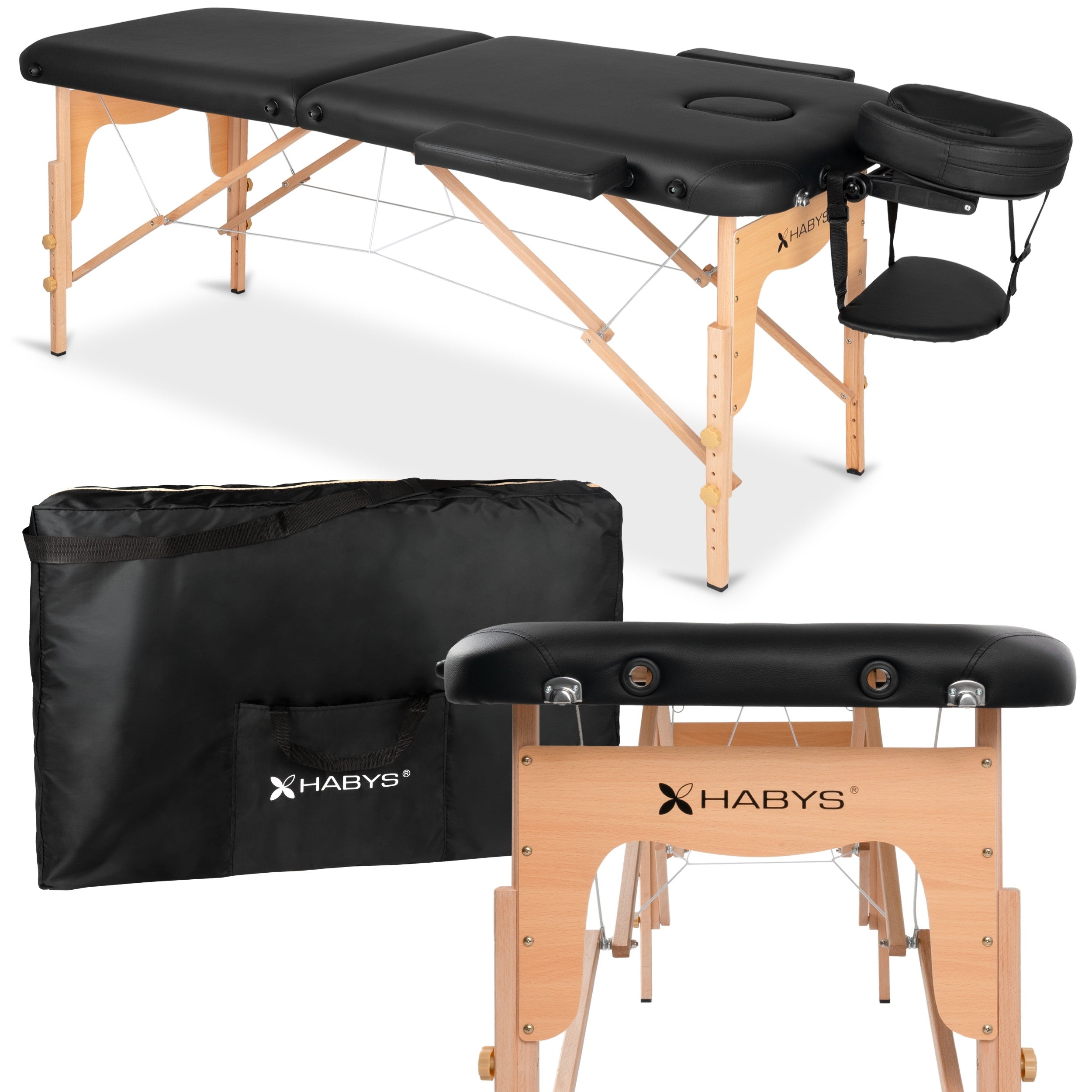 Portable massage table Lira Comfy Base K515 Black