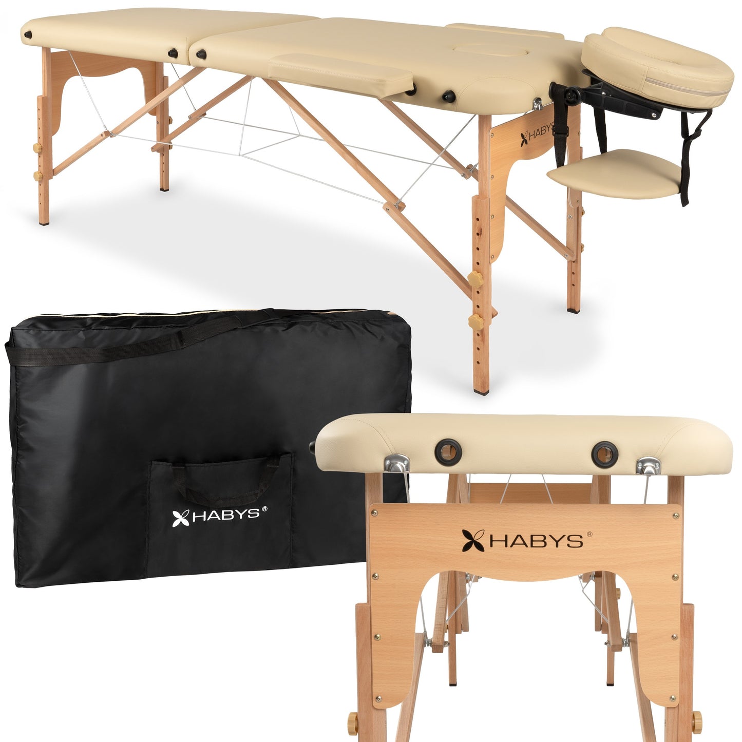 Portable massage table Lira Comfy Base K533 Beige