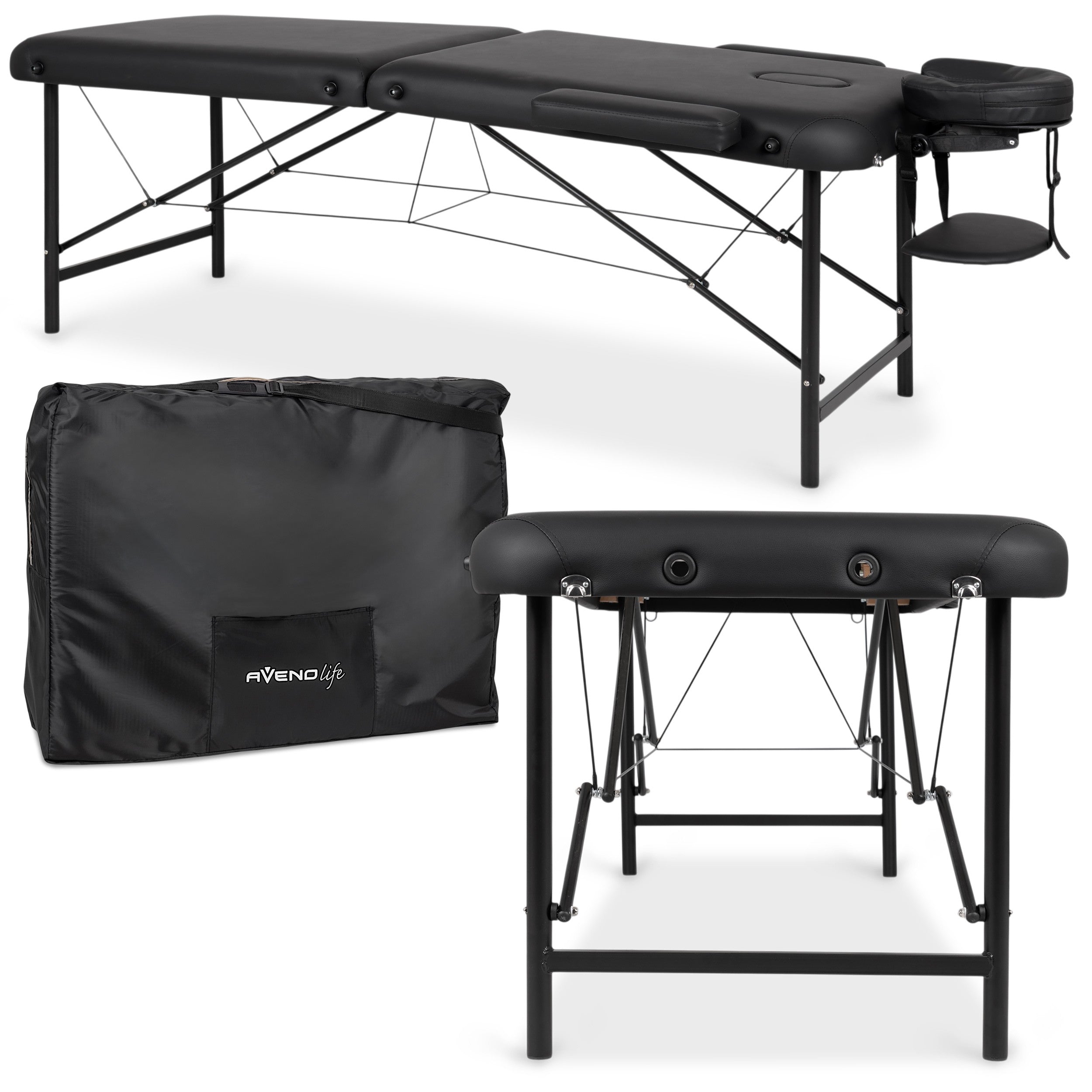 Bærbar massagebrikse Rico 60 cm Comfy Base k515 sort